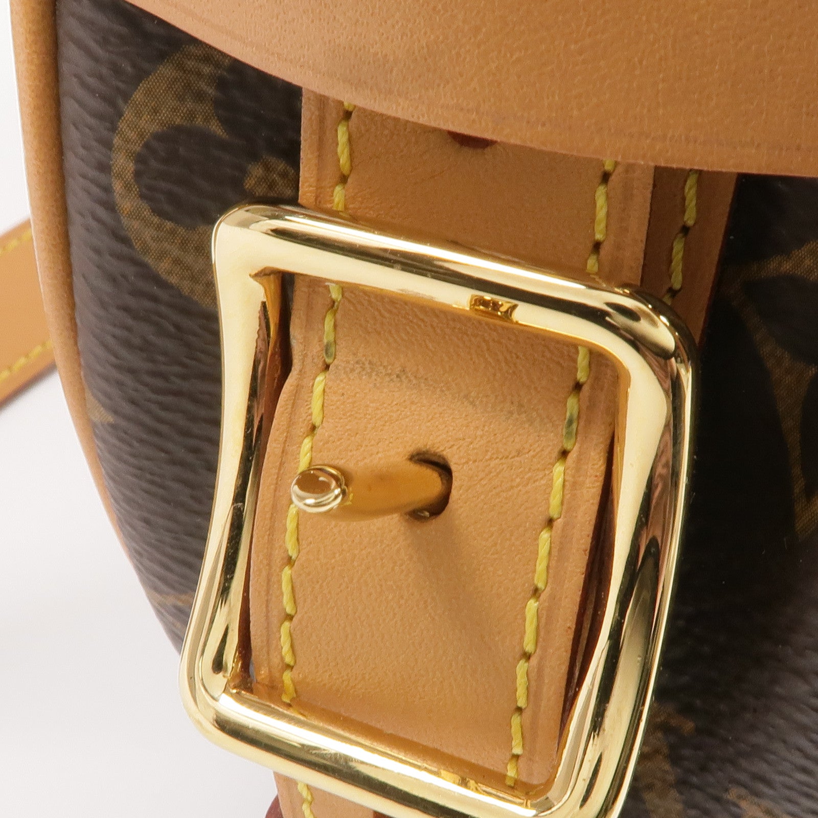 LOUIS VUITTON Monogram Boite Chapeau Souple金扣肩背袋棕色