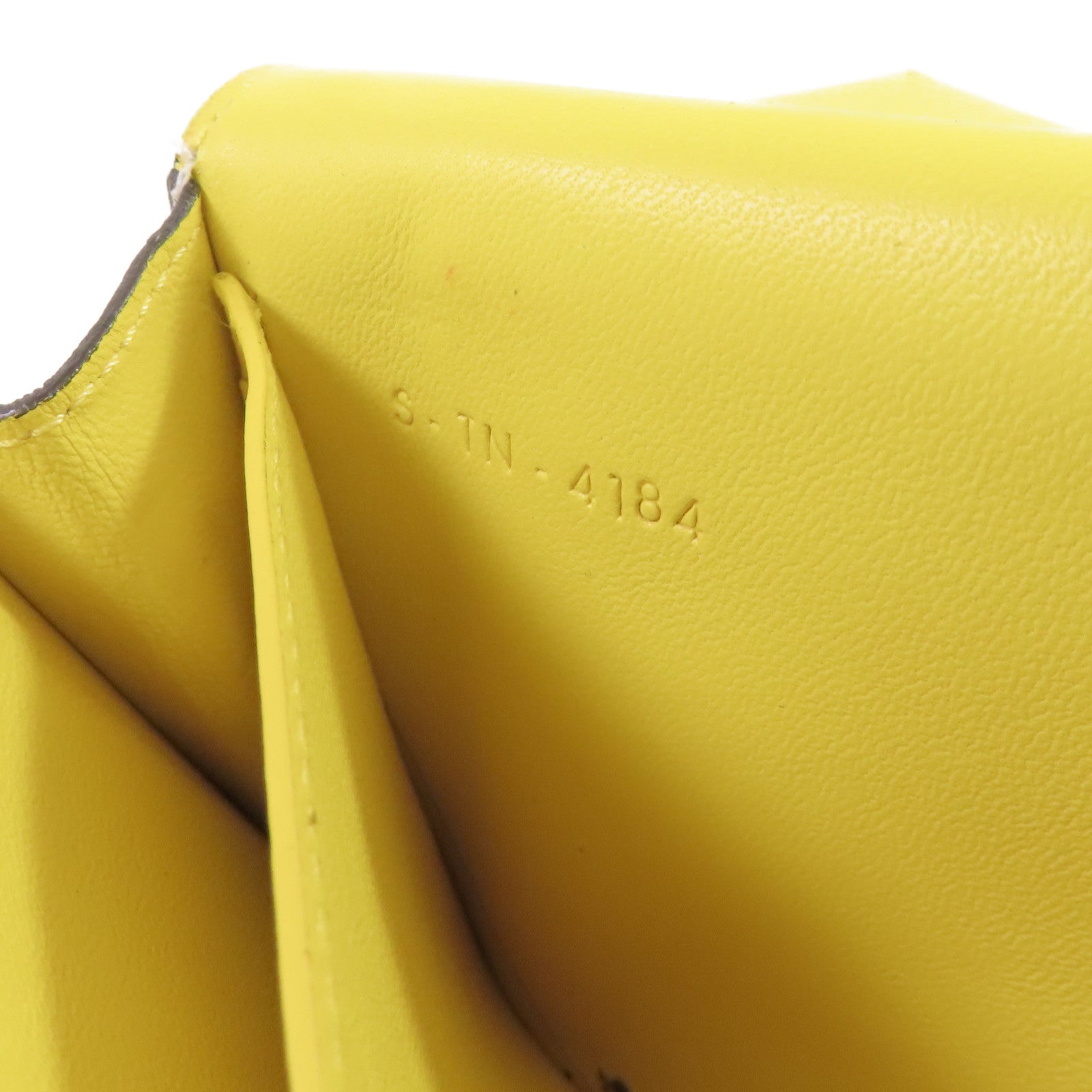 CELINE 【激減優惠】牛皮皮革Fold Long Wallet銀扣長錢包灰色/黃色