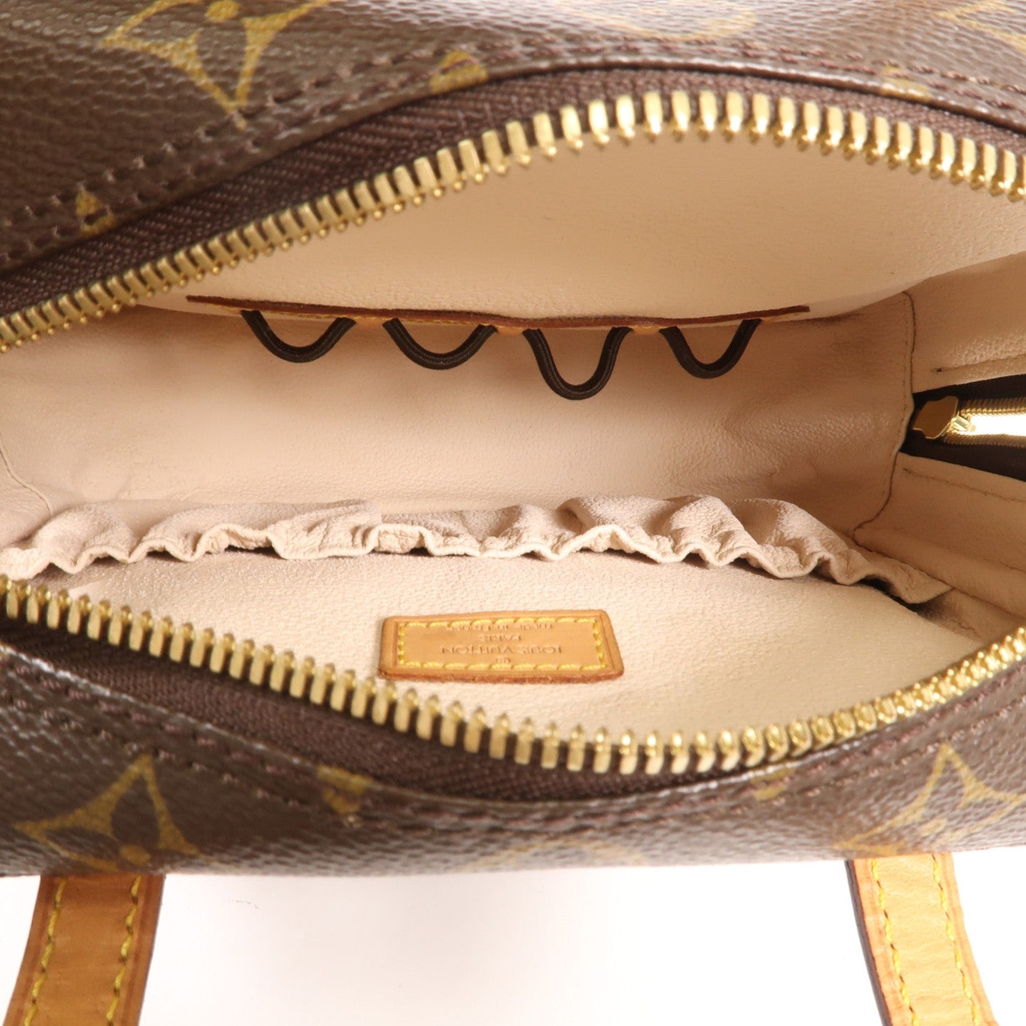 LOUIS VUITTON Monogram Spontini金扣手挽肩背兩用袋棕色