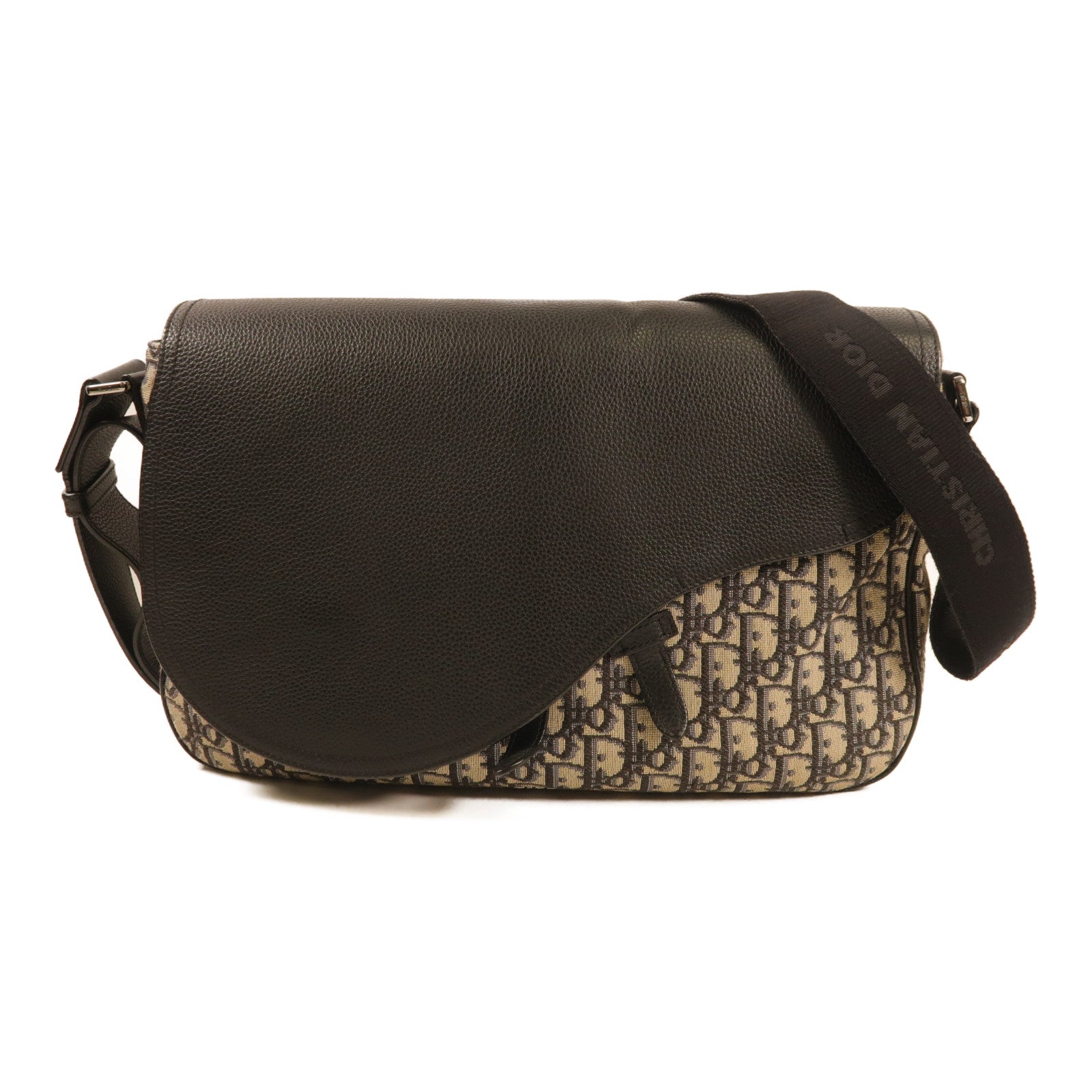 Dior 牛皮皮革/帆布Saddle Bag Large肩背袋