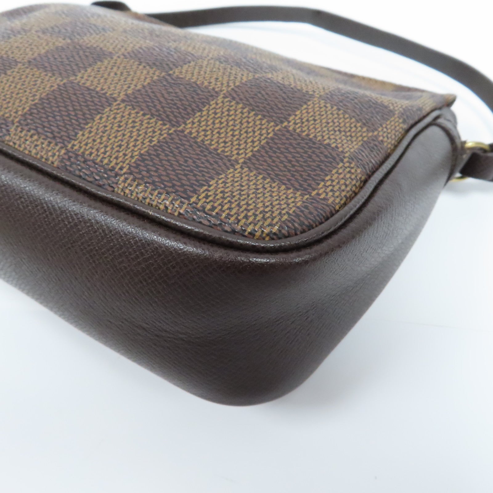 LOUIS VUITTON 【激減優惠】Damier Trousse Makeup金扣手拿包啡色