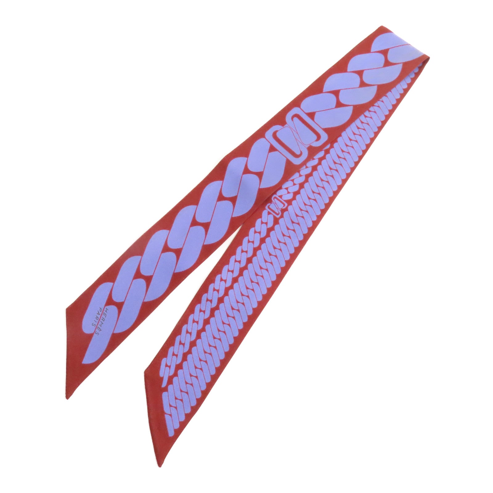 HERMES Twilly Scarf Scarves Silk Purple Red