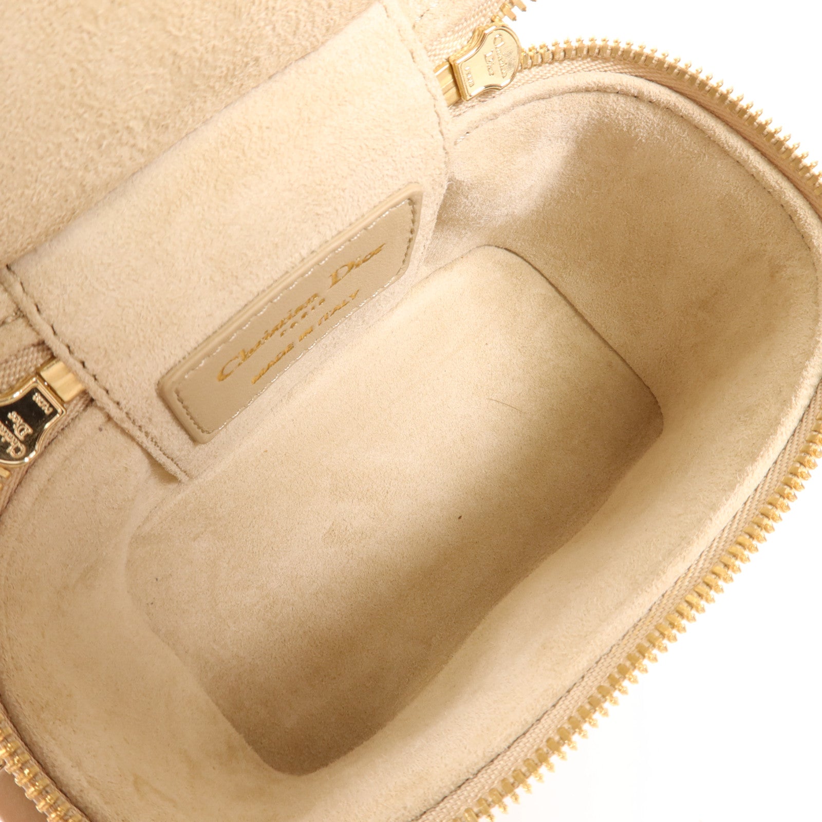 Dior 牛皮皮革Micro Vanity Case金扣手挽肩背兩用袋