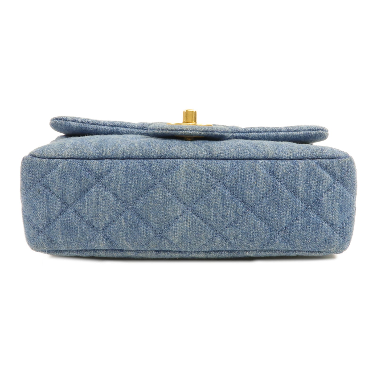 CHANEL Denim Mini Classic 20 Gold Ball肩背袋