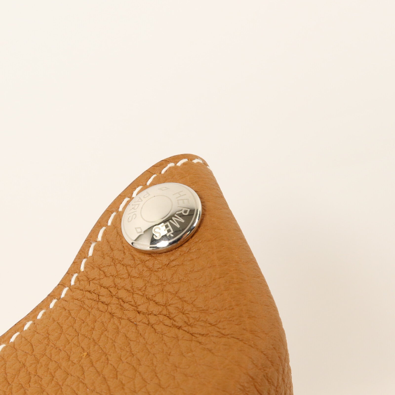 HERMES Clemence皮革Videpoches肩背袋Gold