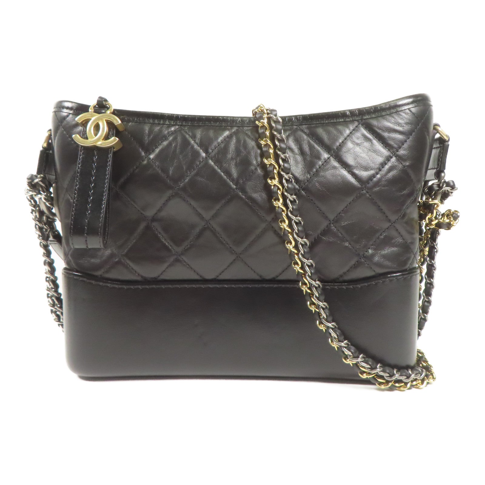 CHANEL 牛皮皮革Gabrielle鏈帶肩背袋