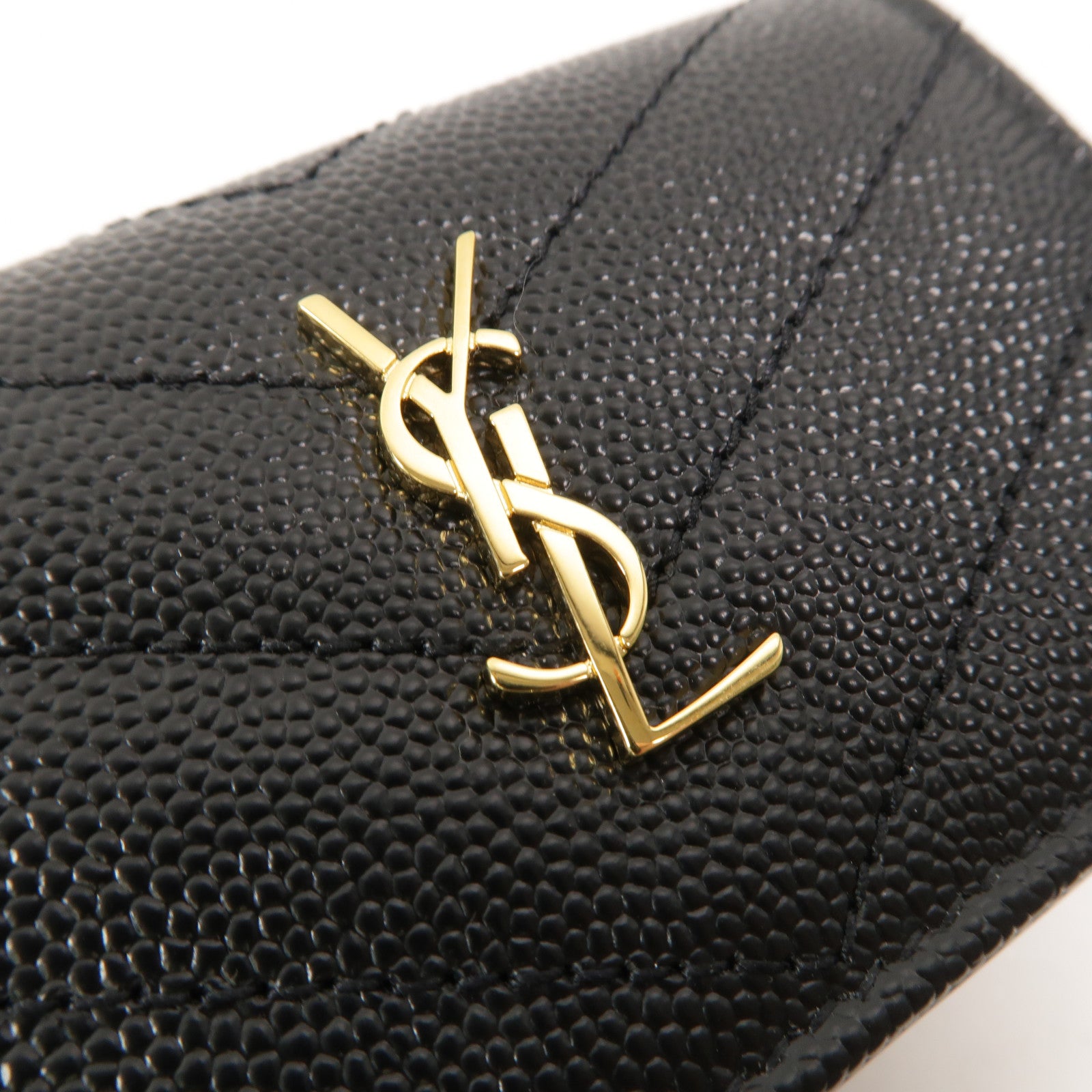 SAINT LAURENT 牛皮皮革Cassandre Matelasse Origami Tiny Wallet錢包