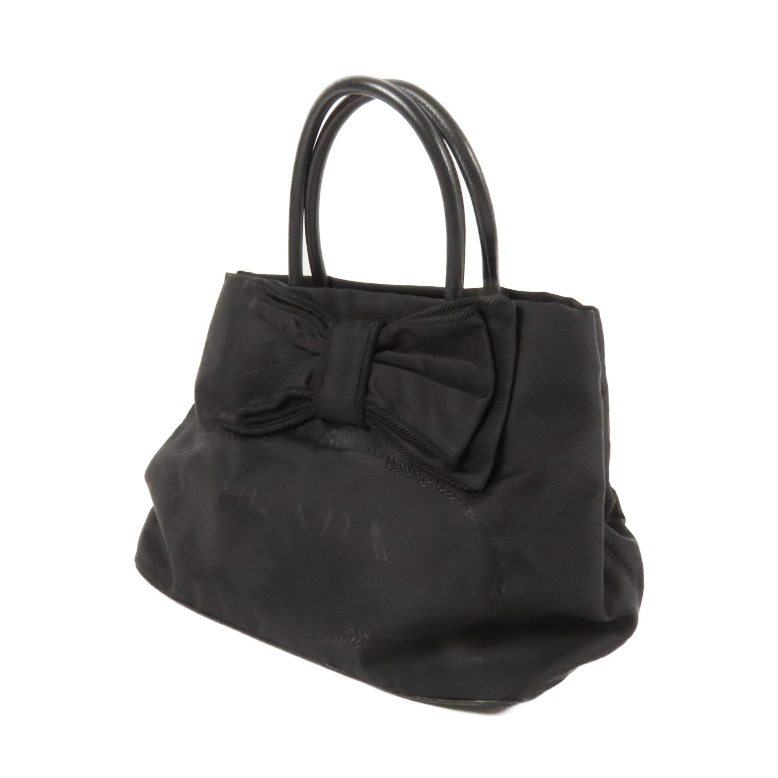 PRADA 尼龍Ribbon Motif金扣手挽肩背兩用袋