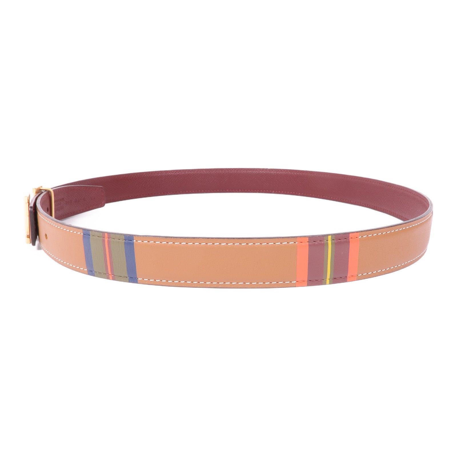 HERMES Swift/Epsom皮革Belt 80cm金扣皮帶Gold/Rough H
