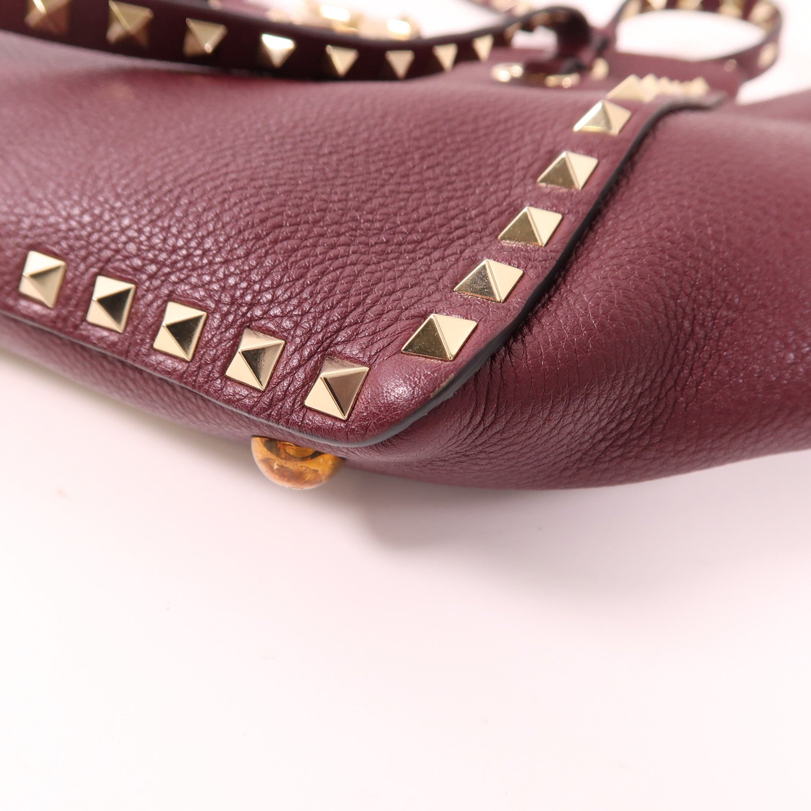 Valentino 牛皮皮革Shoulder Bag金扣手挽肩背兩用袋