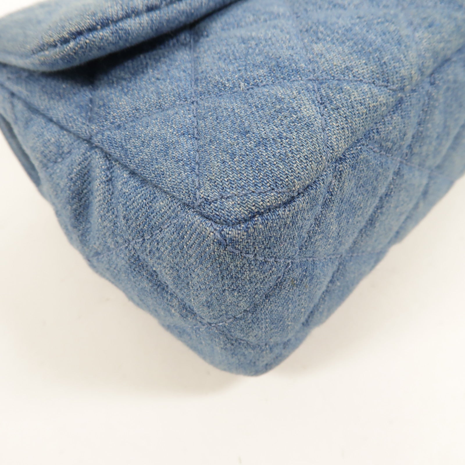 CHANEL Denim Mini Classic 20 Gold Ball肩背袋
