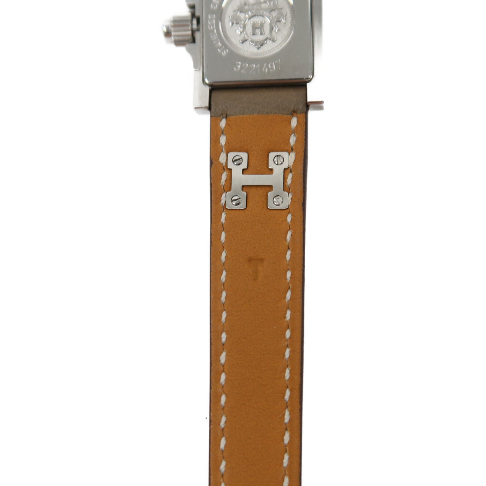 HERMES Medor TPM Swift皮革手錶石英機芯經典駝色
