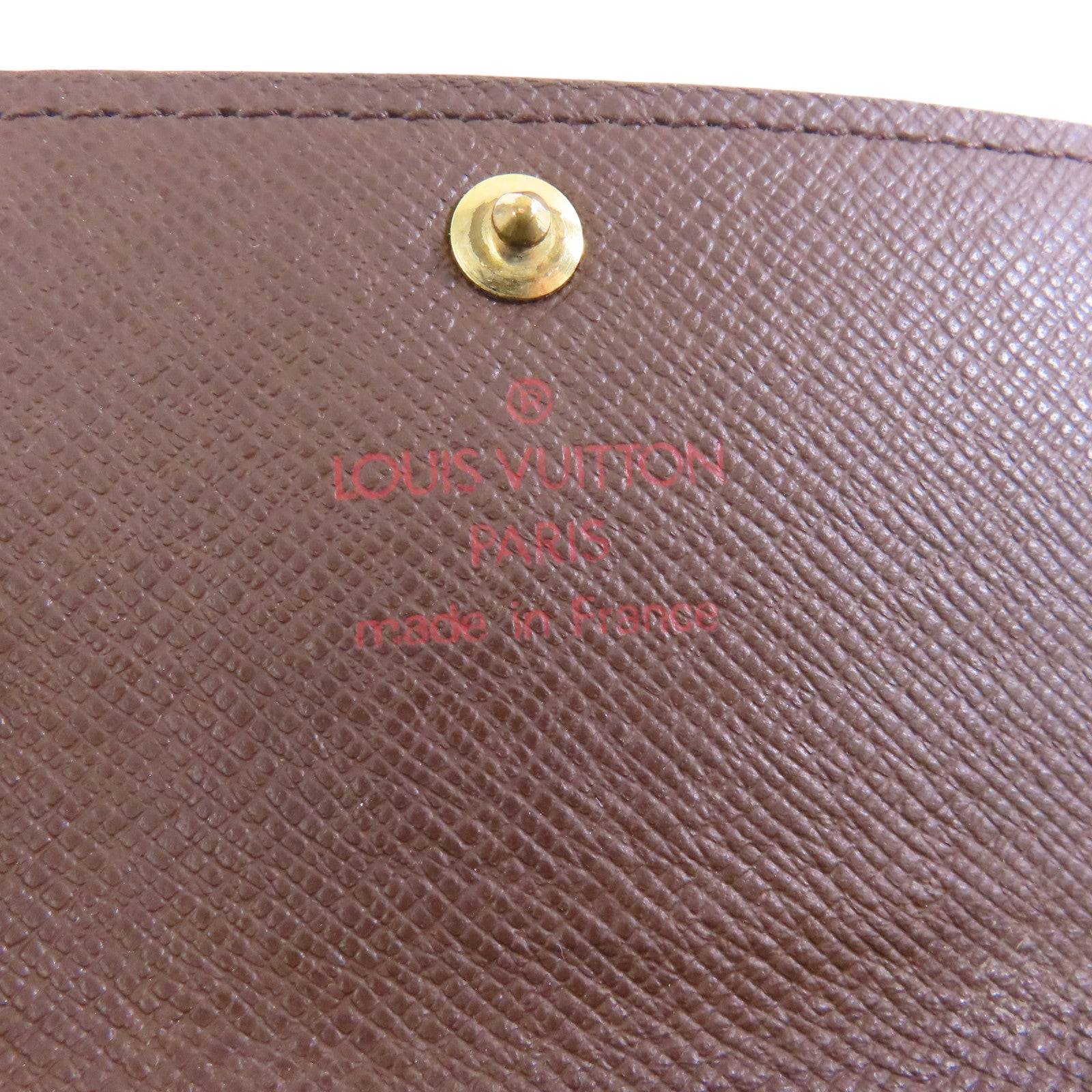 LOUIS VUITTON Damier Multicles 6金扣鎖匙扣棕色