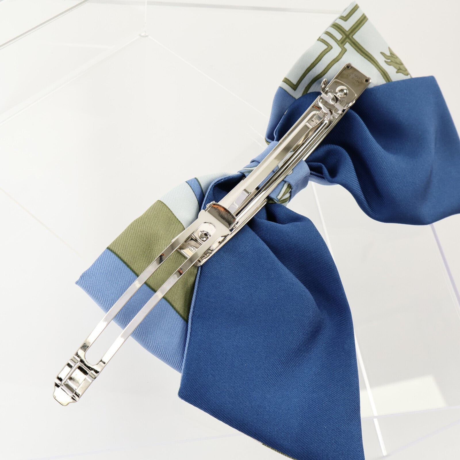 HERMES 絲質Ex-Libris Grenelle Hair Clip髮夾