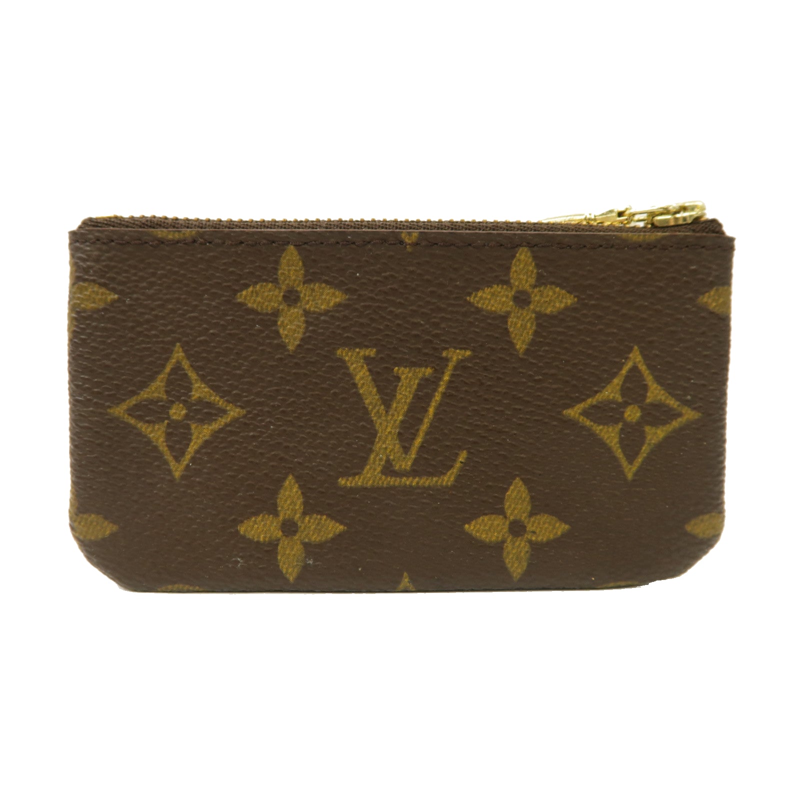 LOUIS VUITTON Monogram Key Pouch金扣鑰匙零錢包啡色