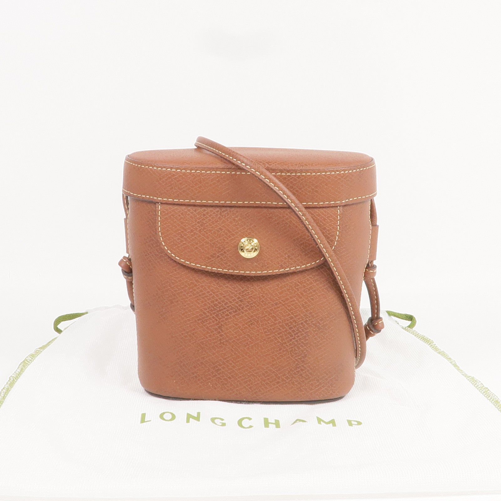 Longchamp 牛皮皮革Shoulder Bag金扣肩背袋