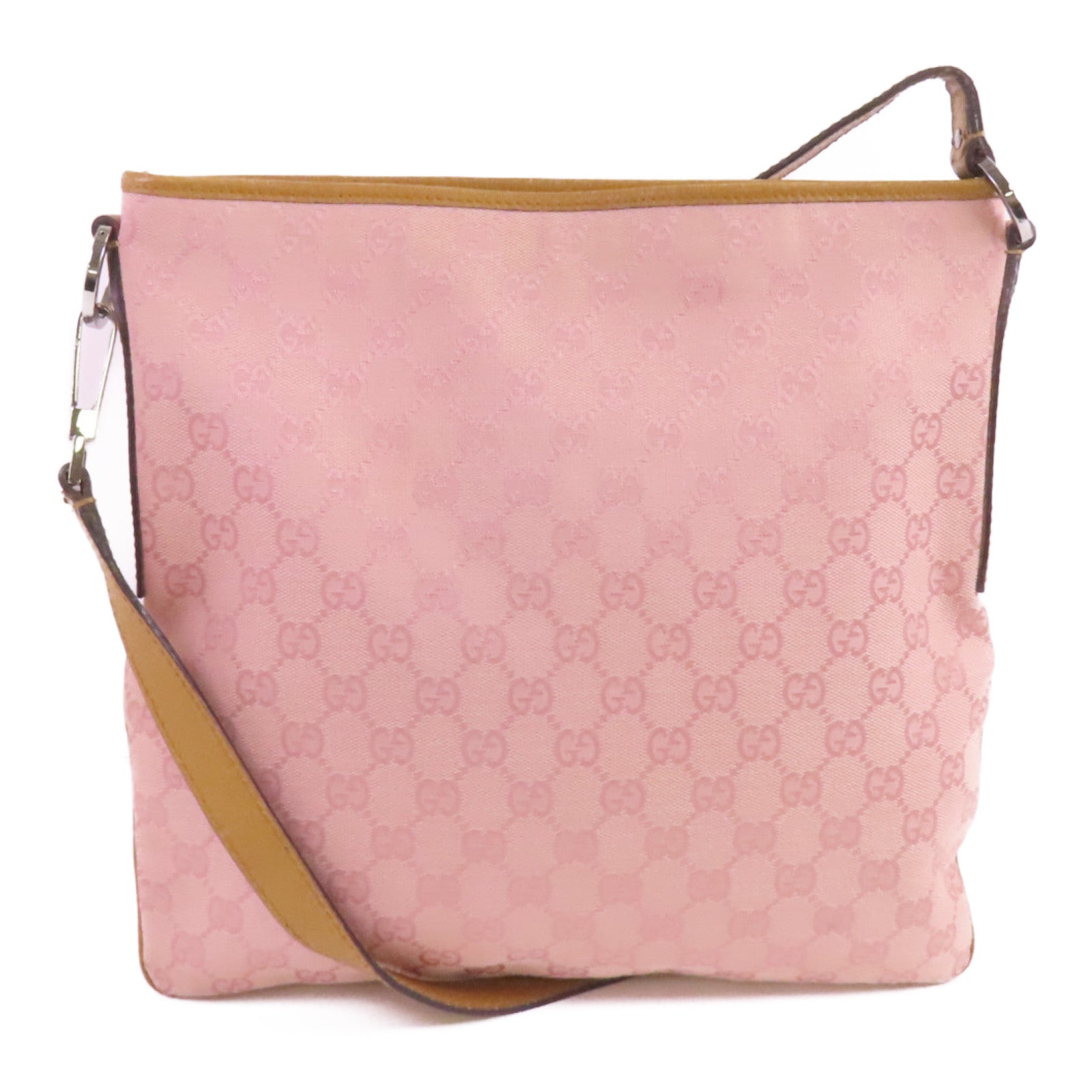 GUCCI 帆布Shoulder Bag銀扣肩背袋