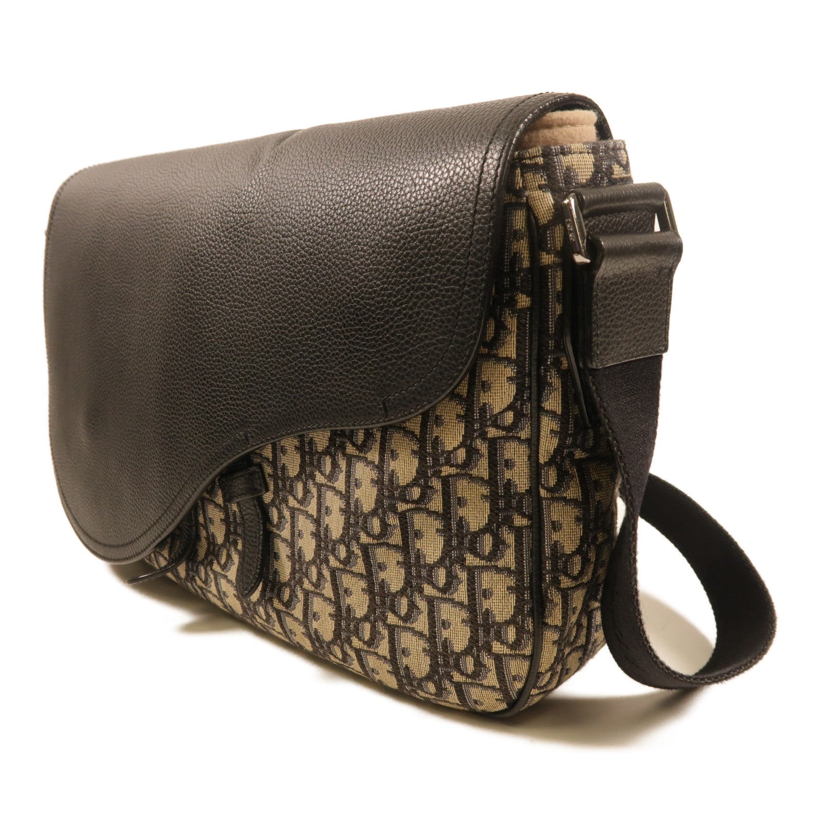 Dior 牛皮皮革/帆布Saddle Bag Large肩背袋