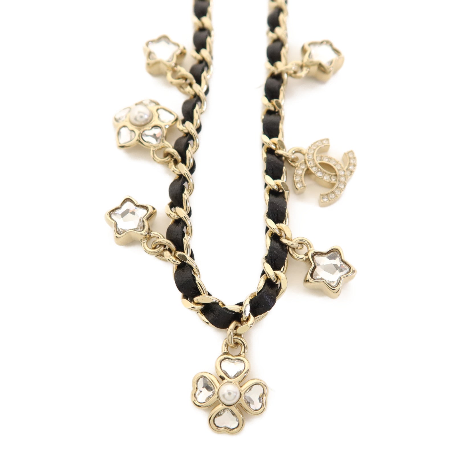 CHANEL 金屬/皮革Necklace項鍊