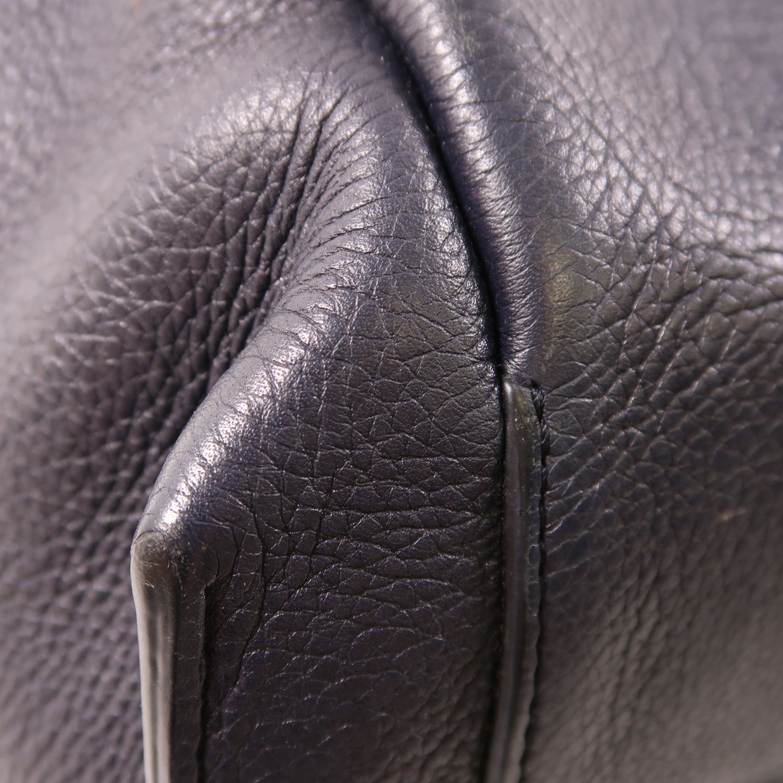 LOEWE 牛皮皮革Flamenco Tote肩背袋深藍色