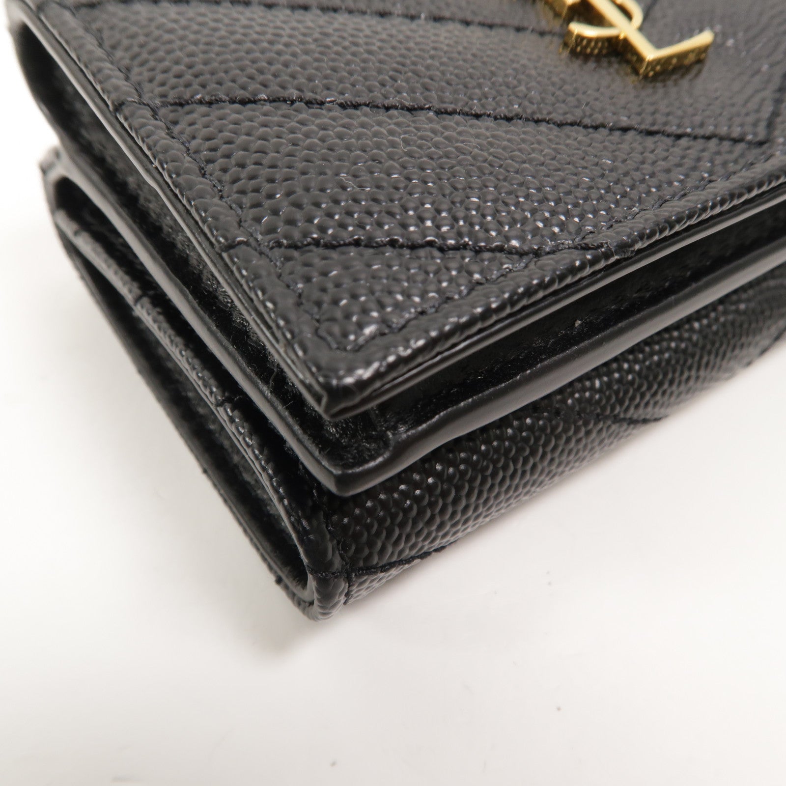 SAINT LAURENT 牛皮皮革Cassandre Matelasse Origami Tiny Wallet錢包