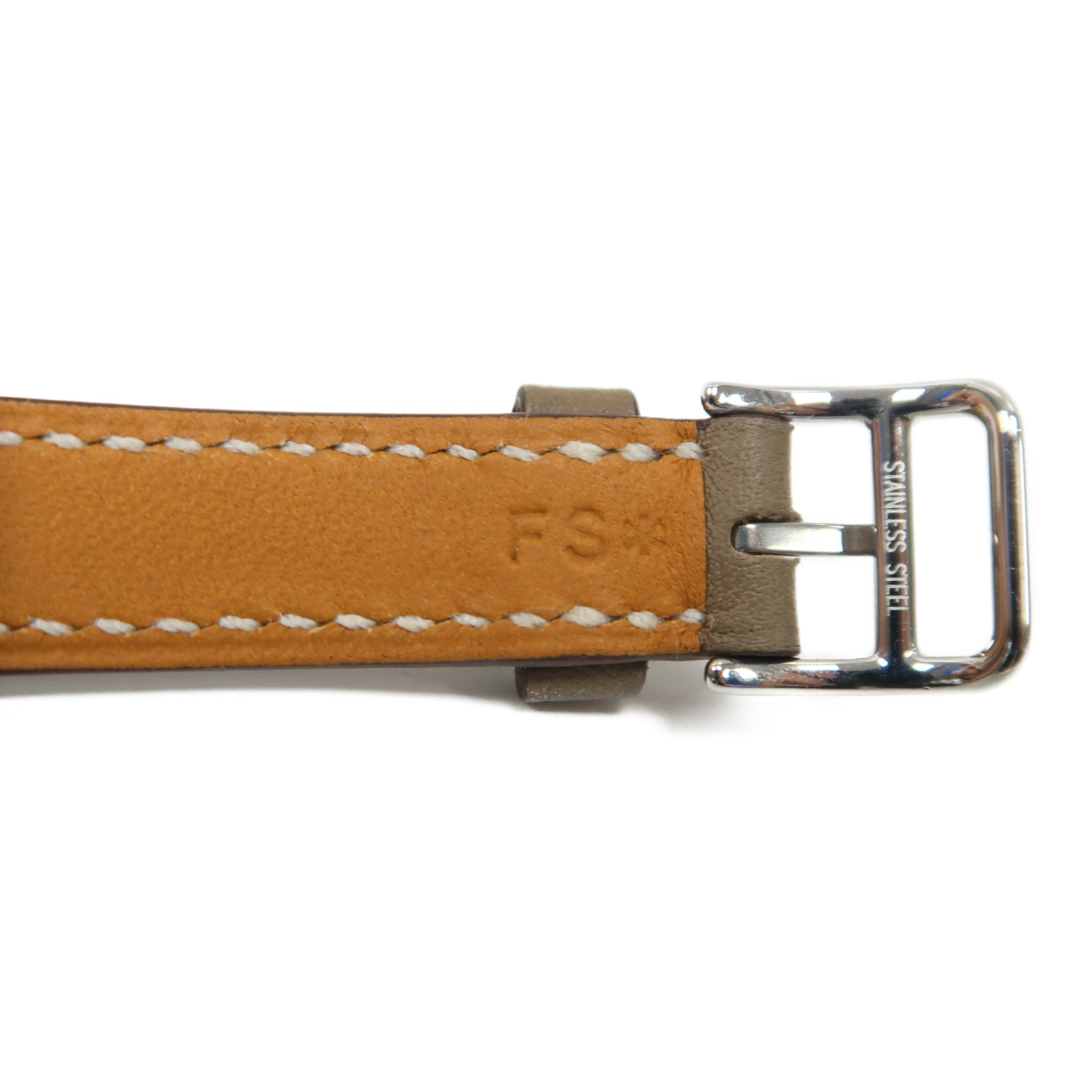 HERMES Medor TPM Swift皮革手錶石英機芯經典駝色
