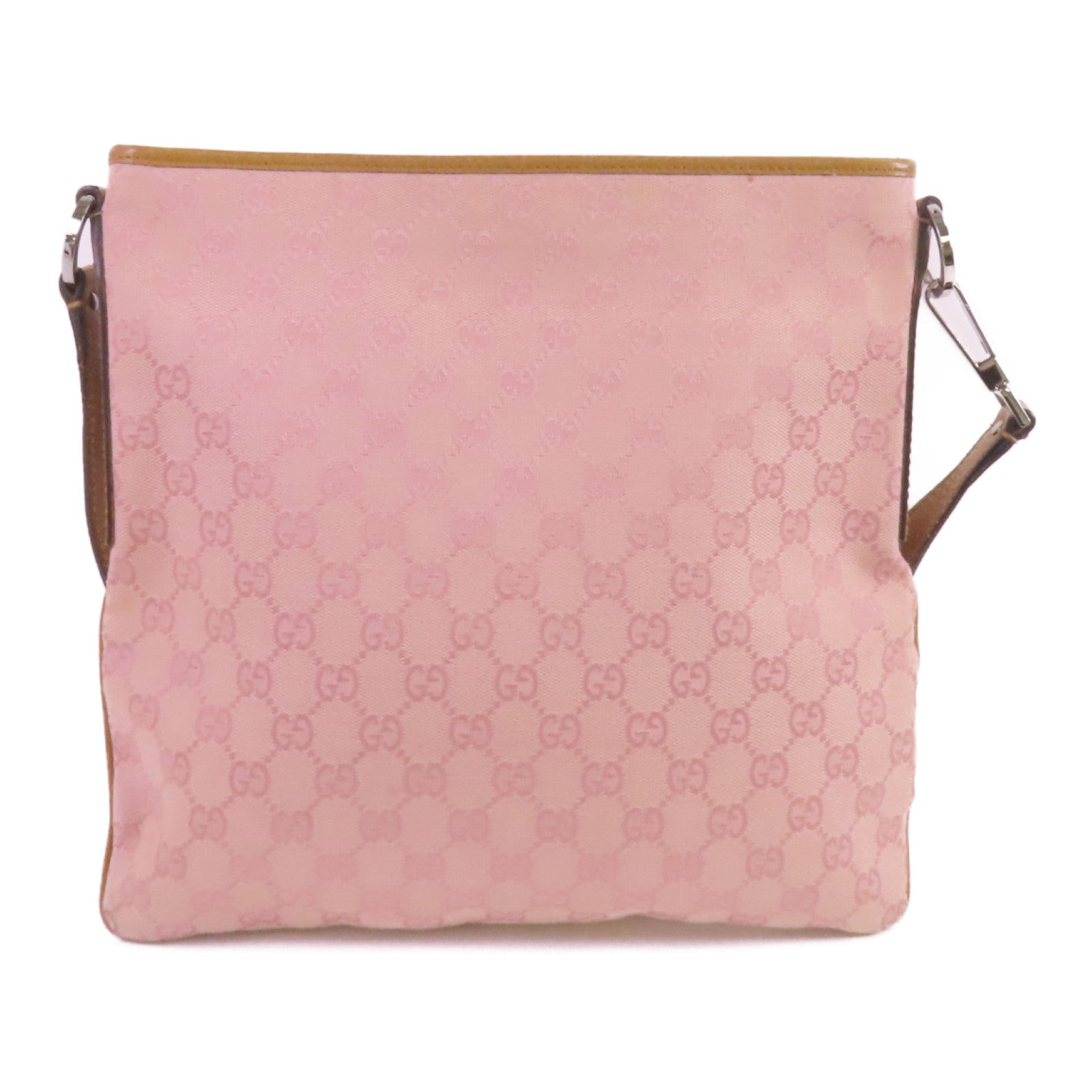 GUCCI 帆布Shoulder Bag銀扣肩背袋