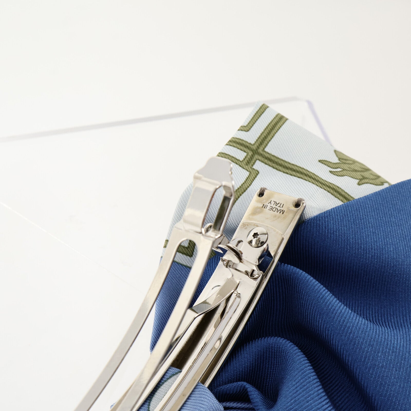 HERMES 絲質Ex-Libris Grenelle Hair Clip髮夾