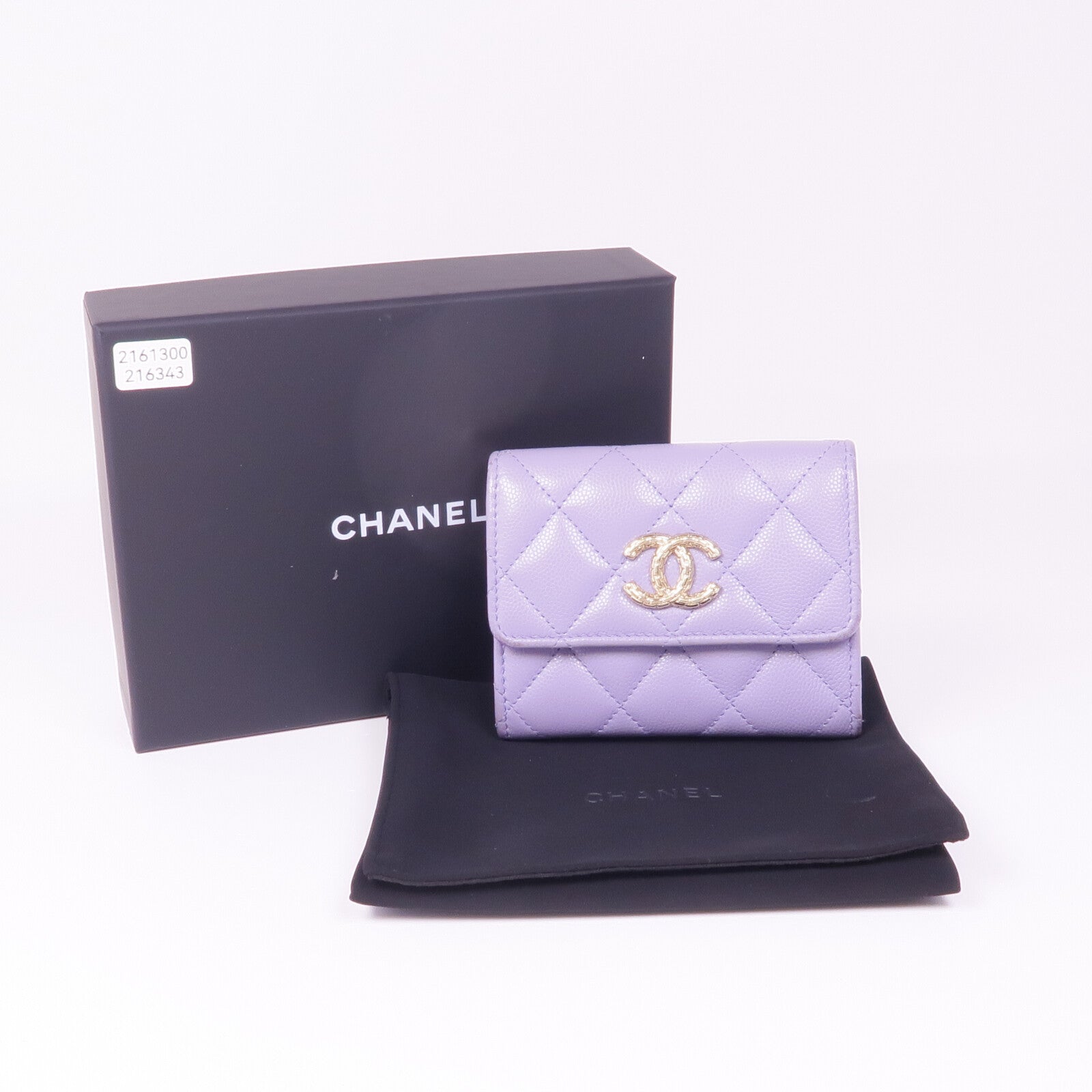 CHANEL 牛皮皮革Wallet金扣錢包
