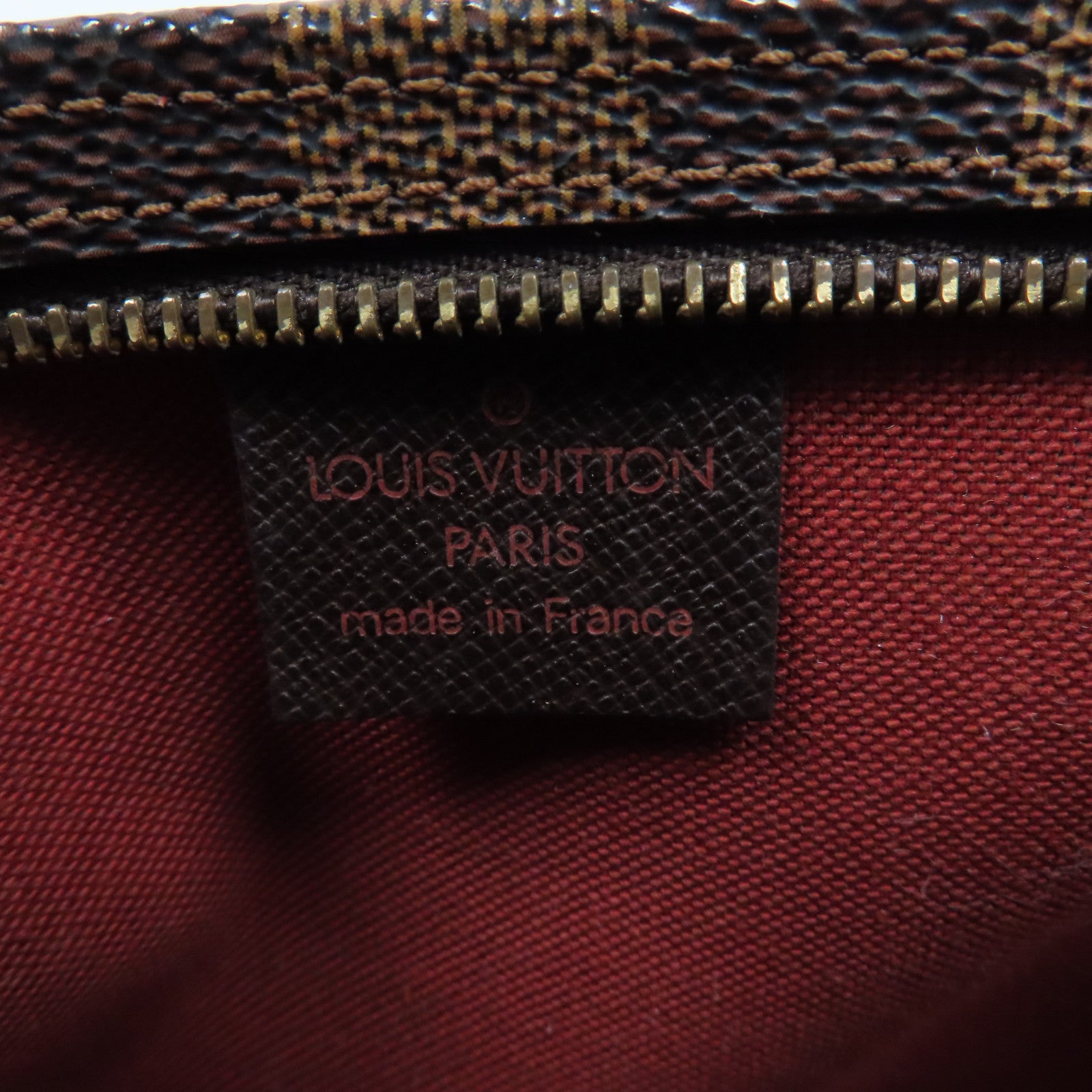 LOUIS VUITTON 【激減優惠】Damier Trousse Makeup金扣手拿包啡色