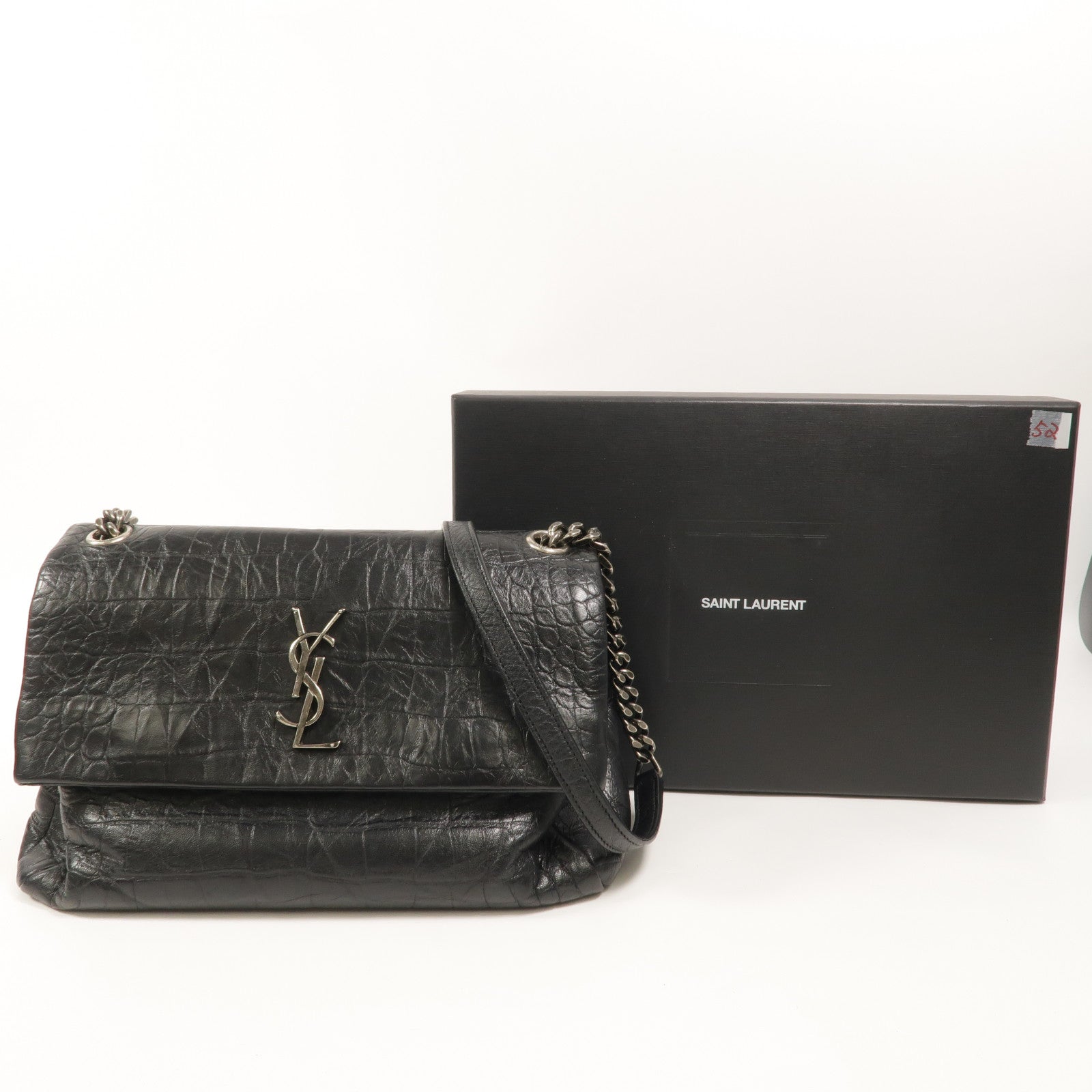 SAINT LAURENT 牛皮皮革West Hollywood鏈帶肩背袋
