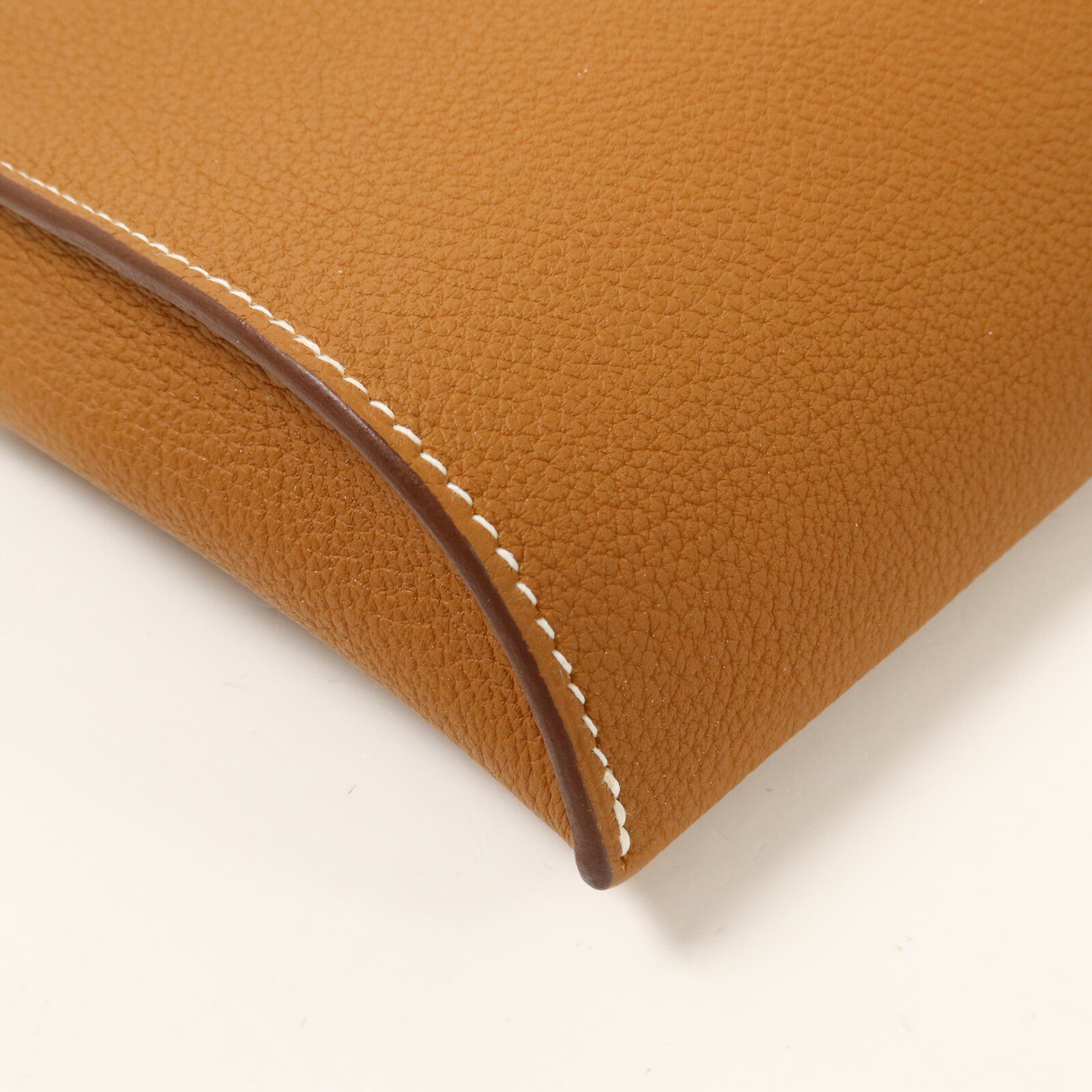 HERMES Clemence皮革Videpoches肩背袋Gold