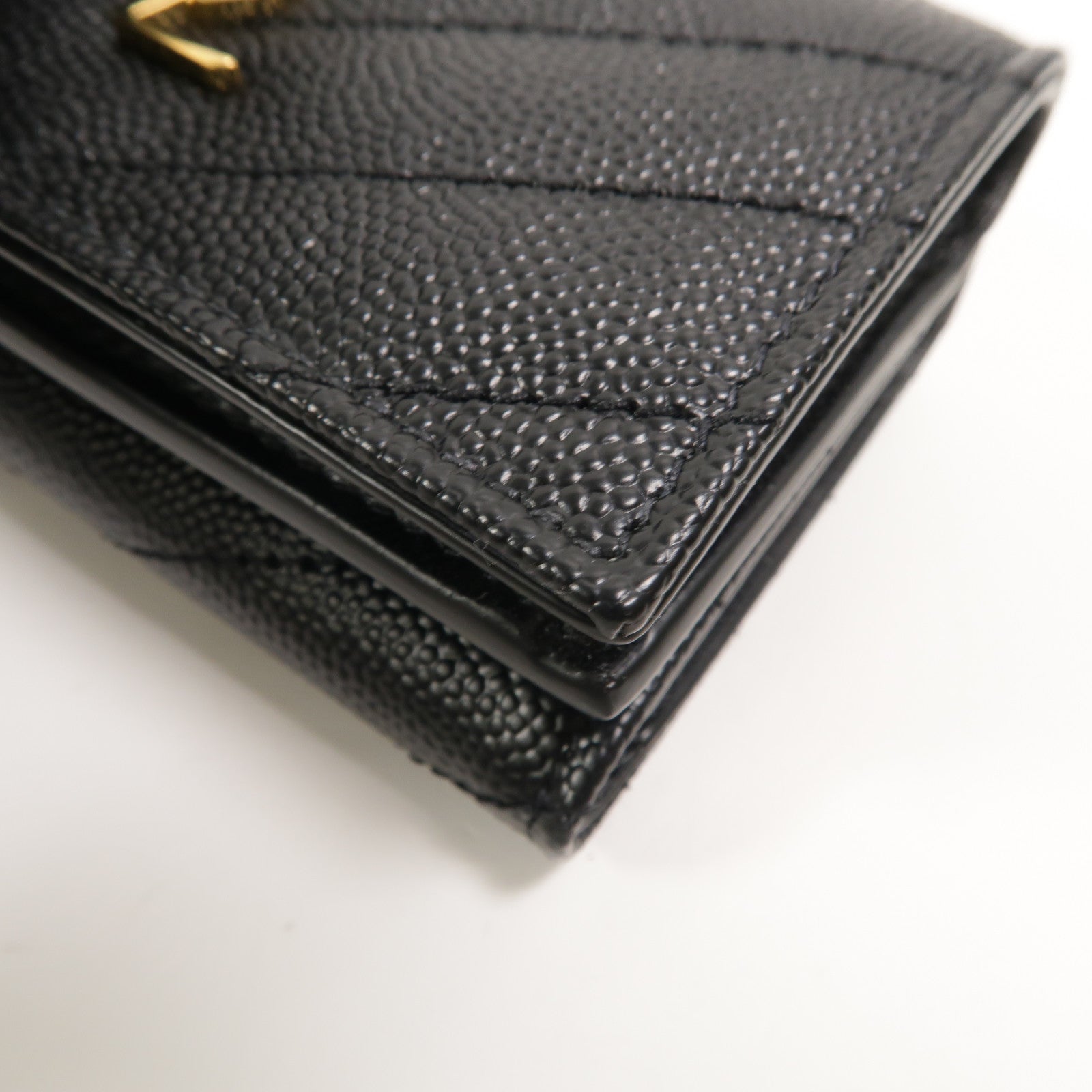 SAINT LAURENT 牛皮皮革Cassandre Matelasse Origami Tiny Wallet錢包