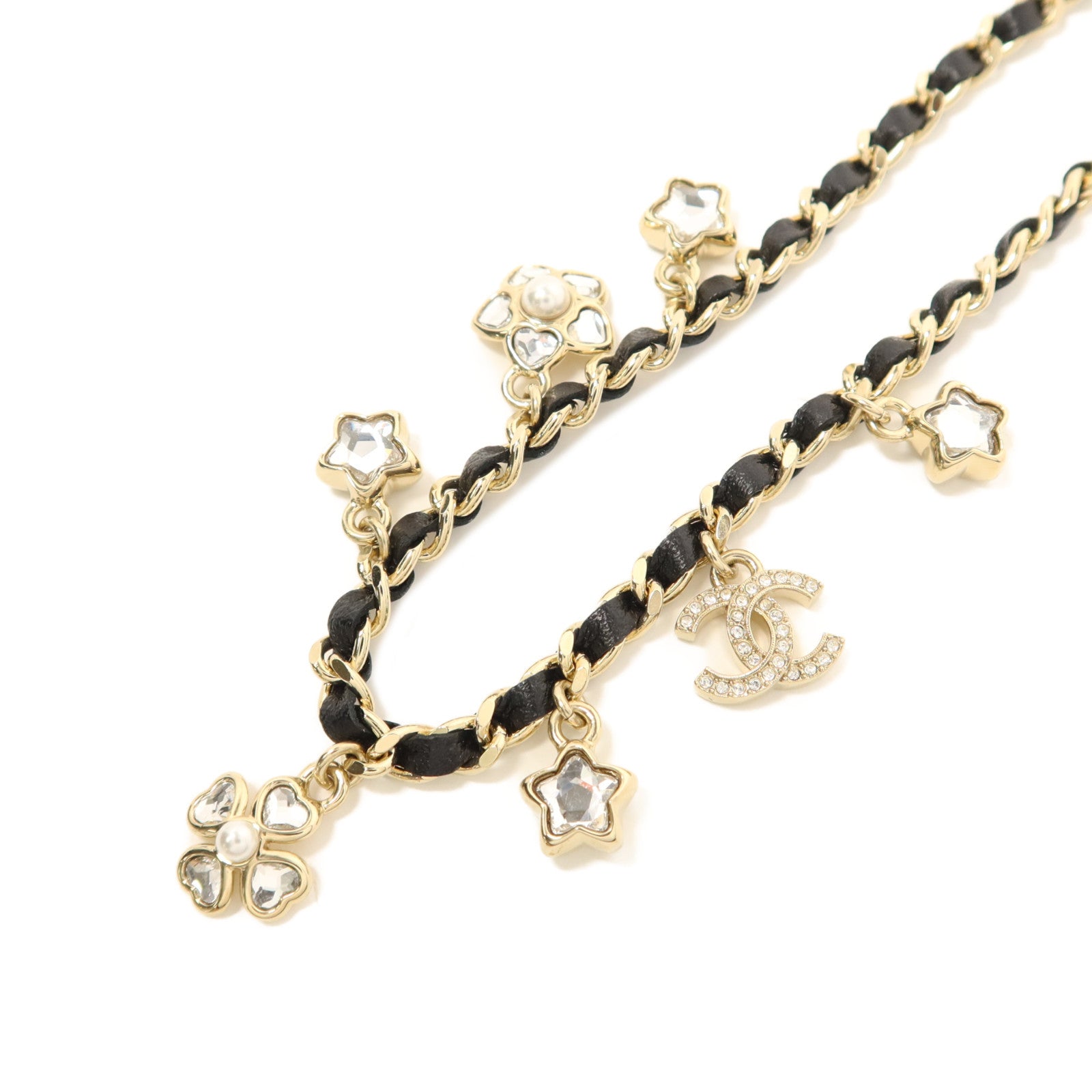 CHANEL 金屬/皮革Necklace項鍊