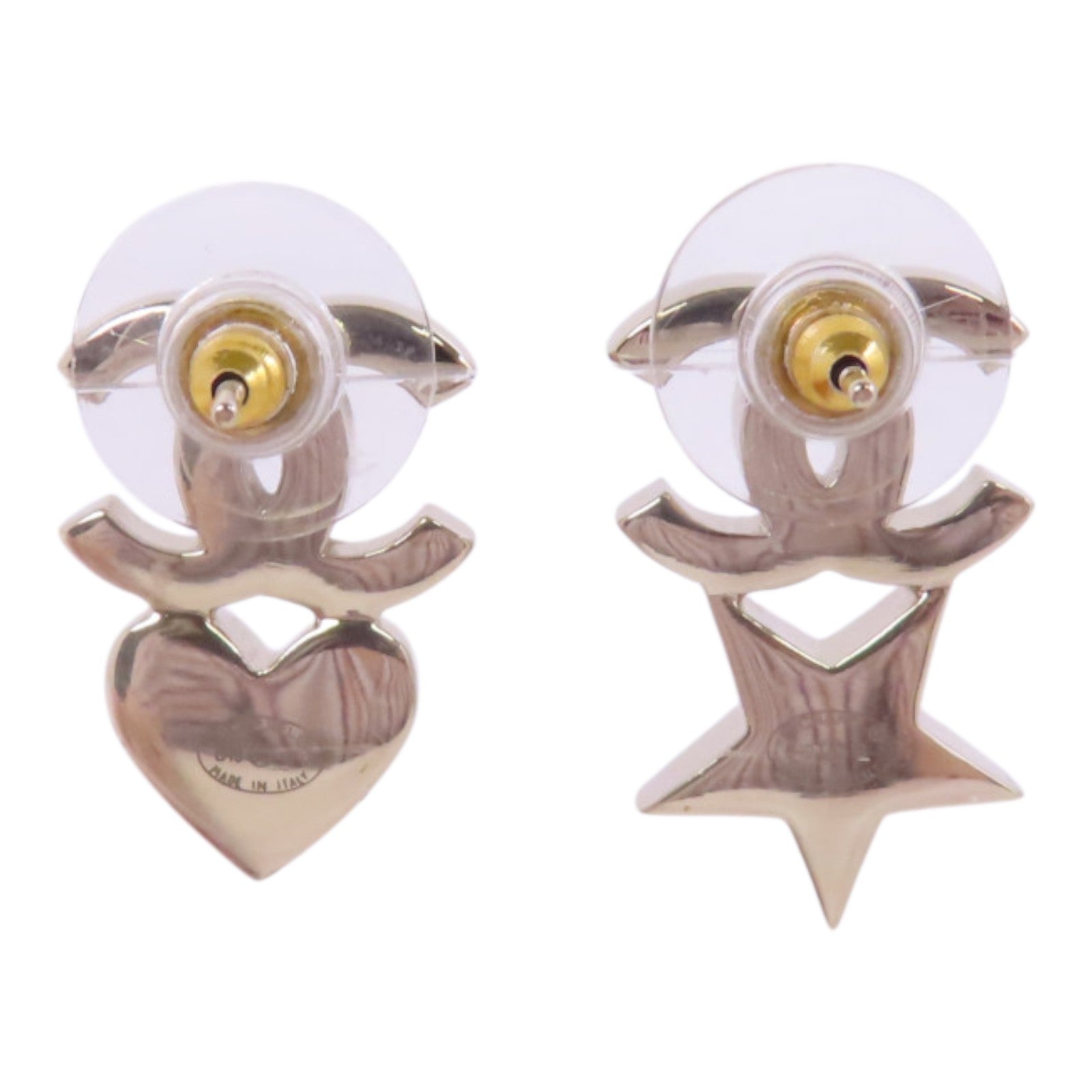 CHANEL 金屬/水鑽/仿珍珠Earrings金扣耳環