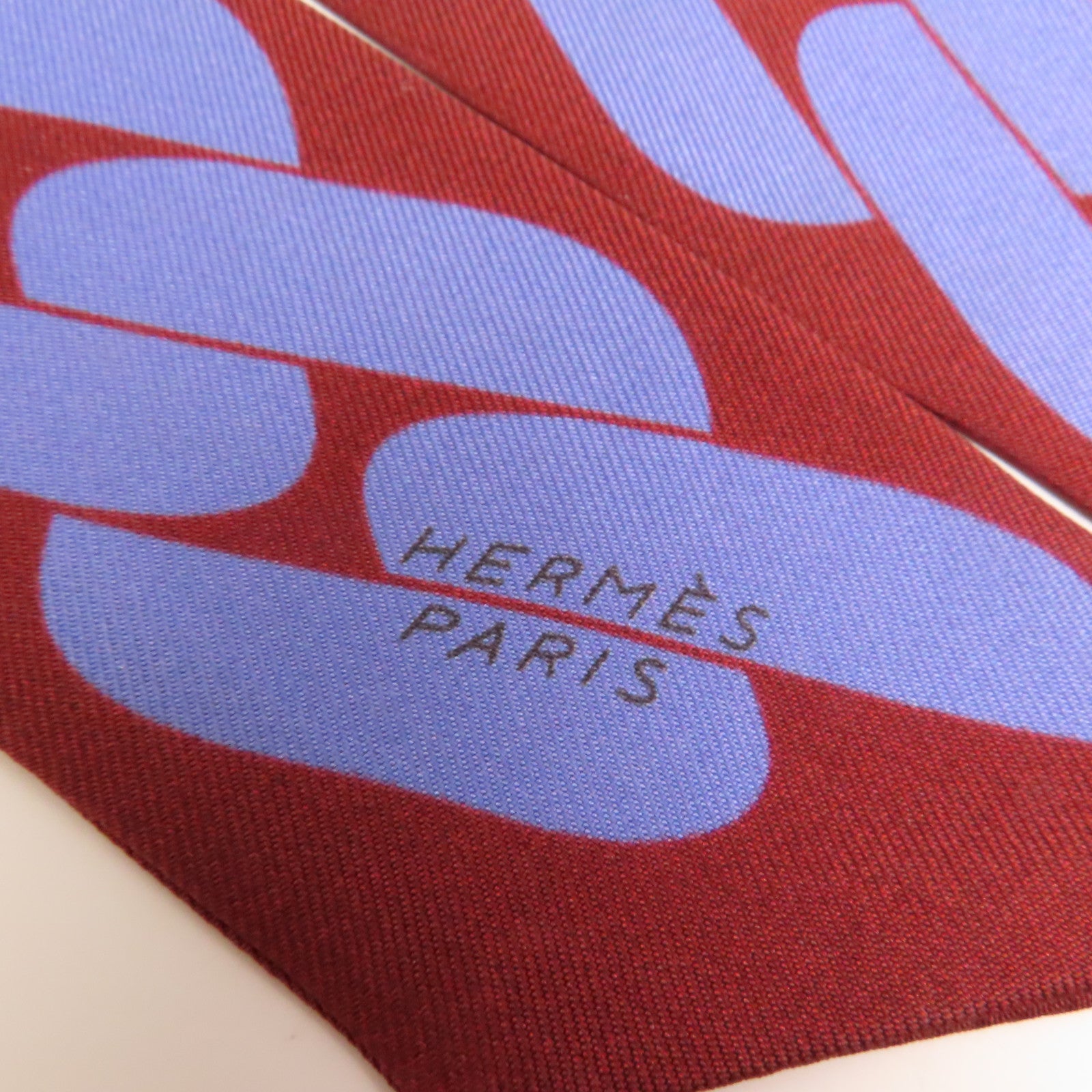 HERMES Twilly Scarf Scarves Silk Purple Red