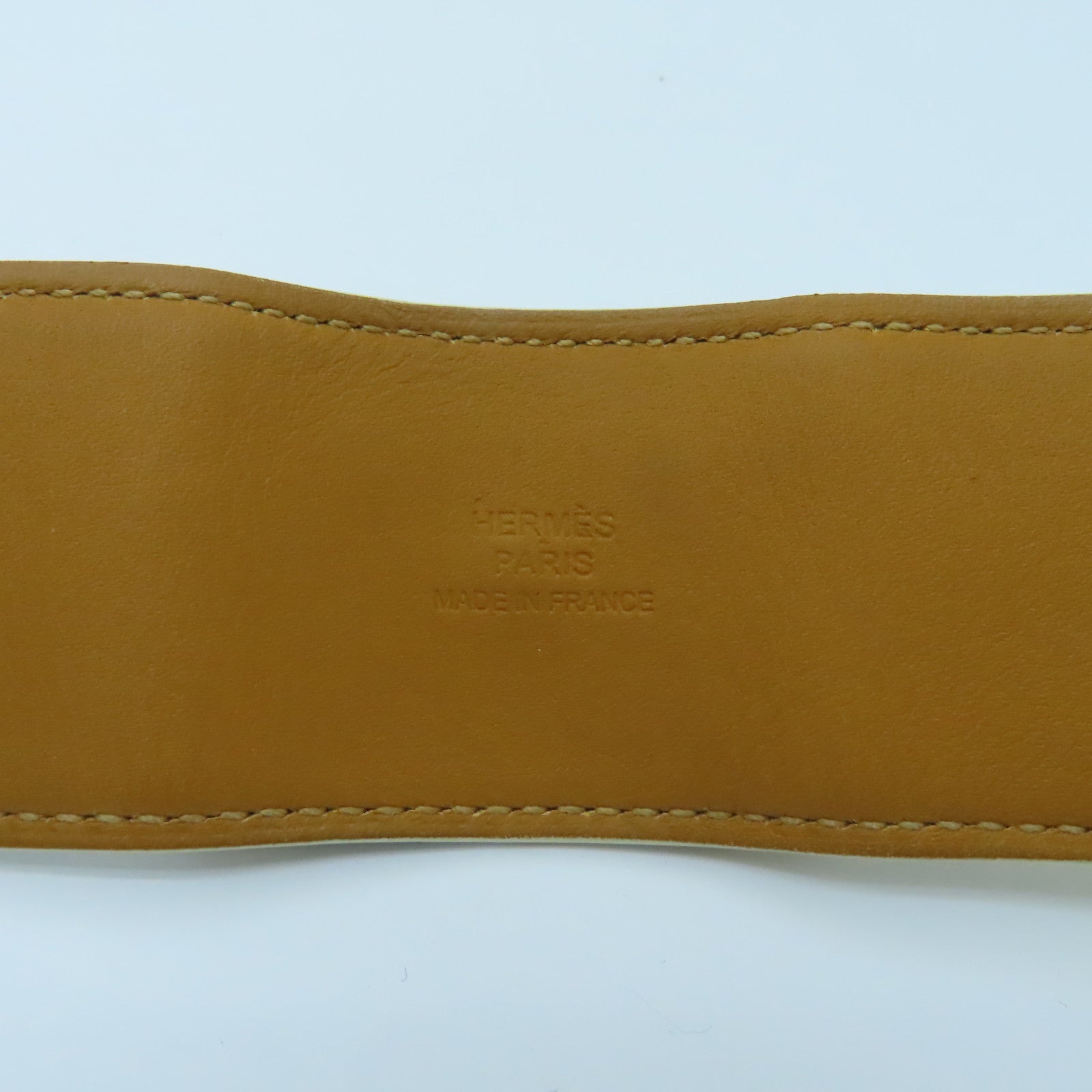 HERMES 【激減優惠】Epsom皮革COLLIER DE CHIEN金扣手鐲白色