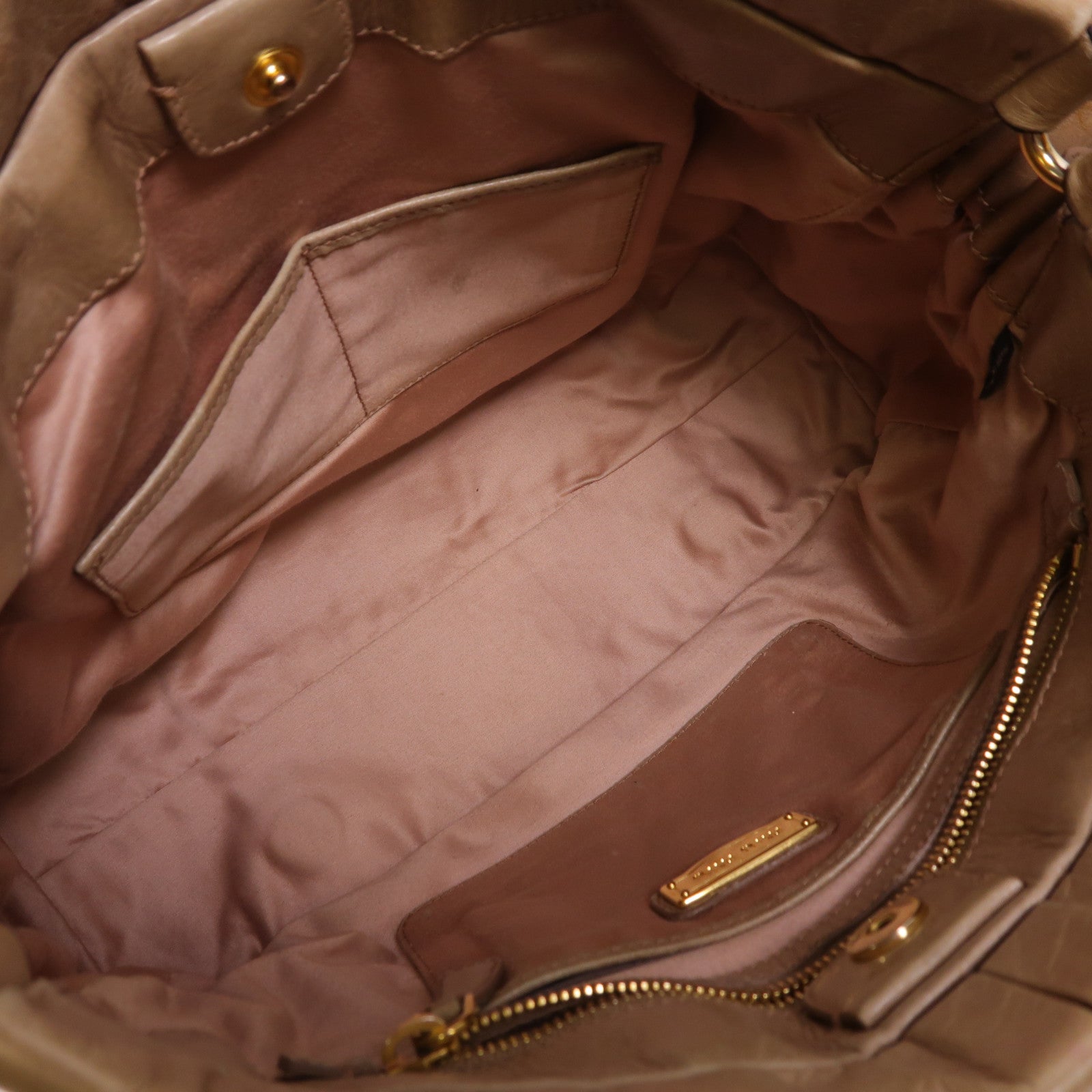 Miu Miu 牛皮皮革2 Way Shoulder金扣手挽肩背兩用袋