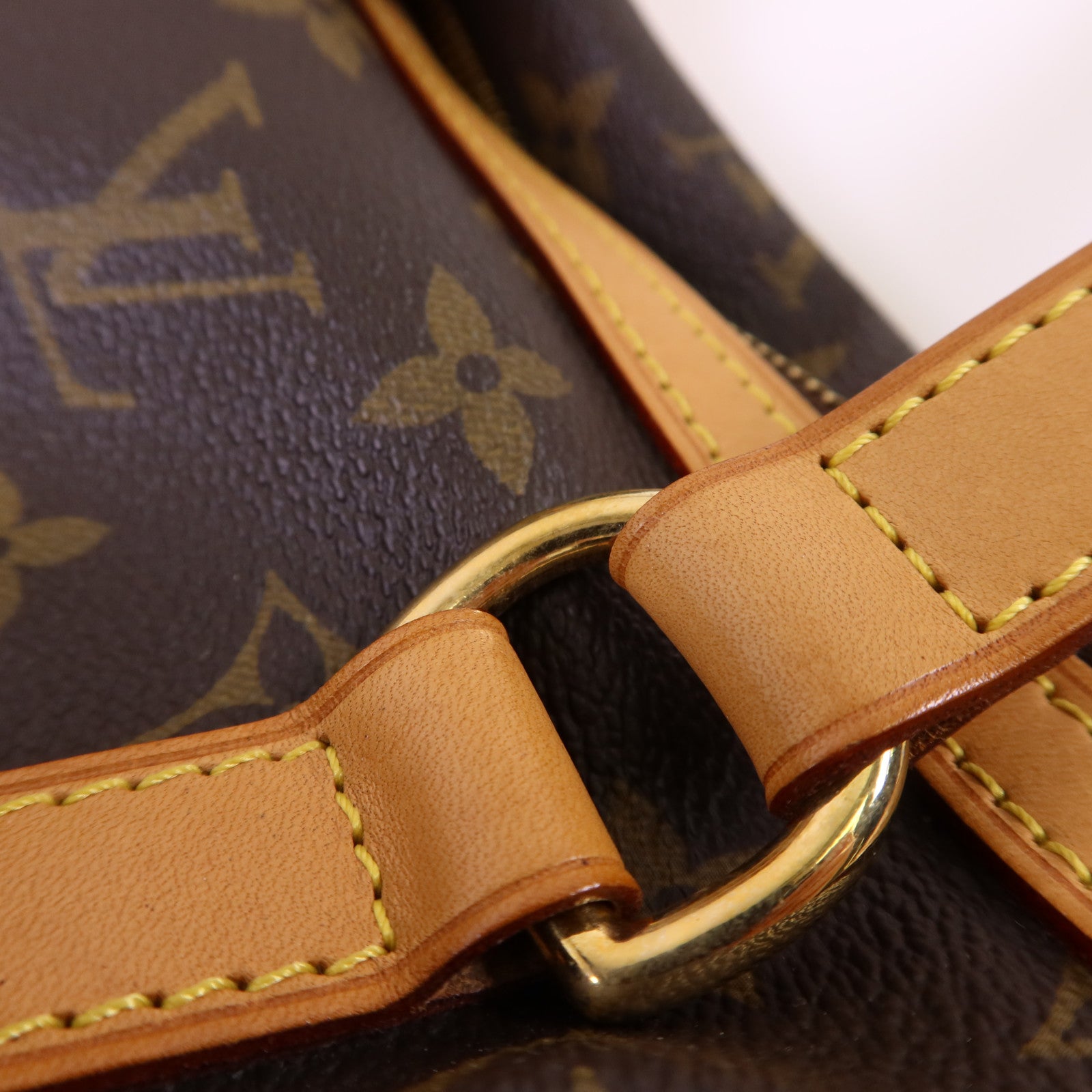 LOUIS VUITTON Monogram Stresa PM金扣肩背袋棕色