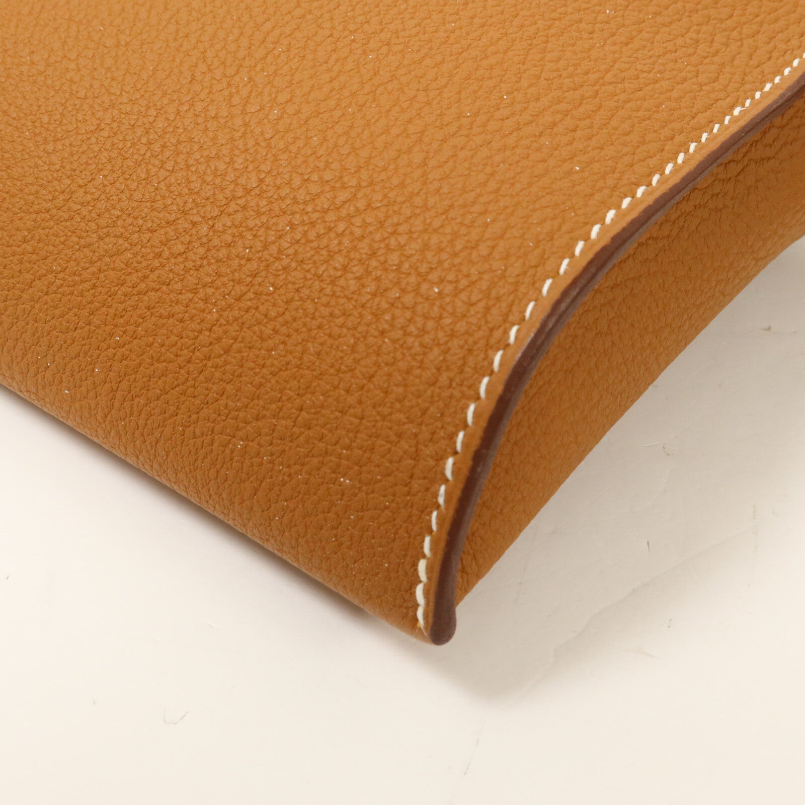 HERMES Clemence皮革Videpoches肩背袋Gold