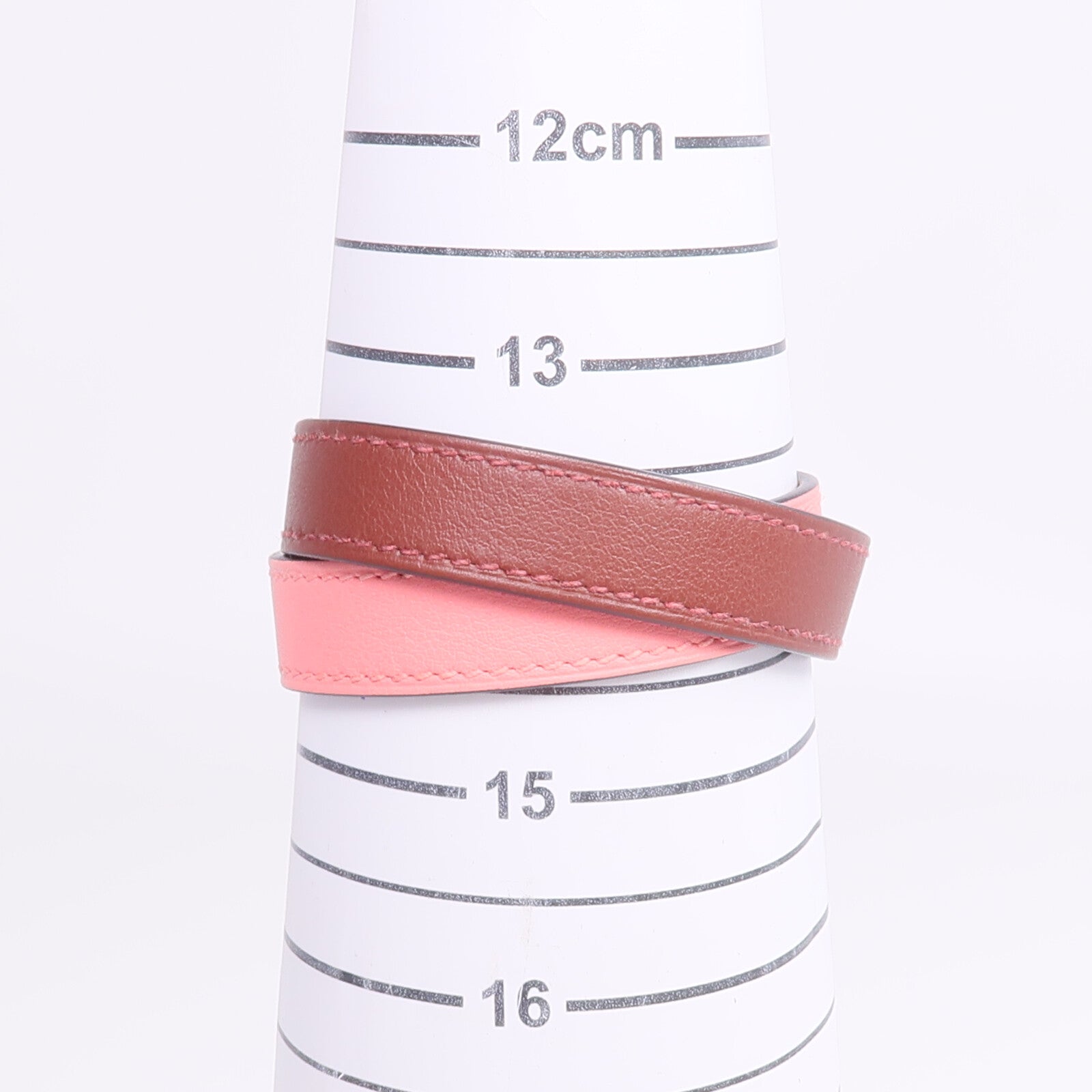 HERMES Swift皮革Kelly Double Tour手鏈Rouge H/Rose Confetti