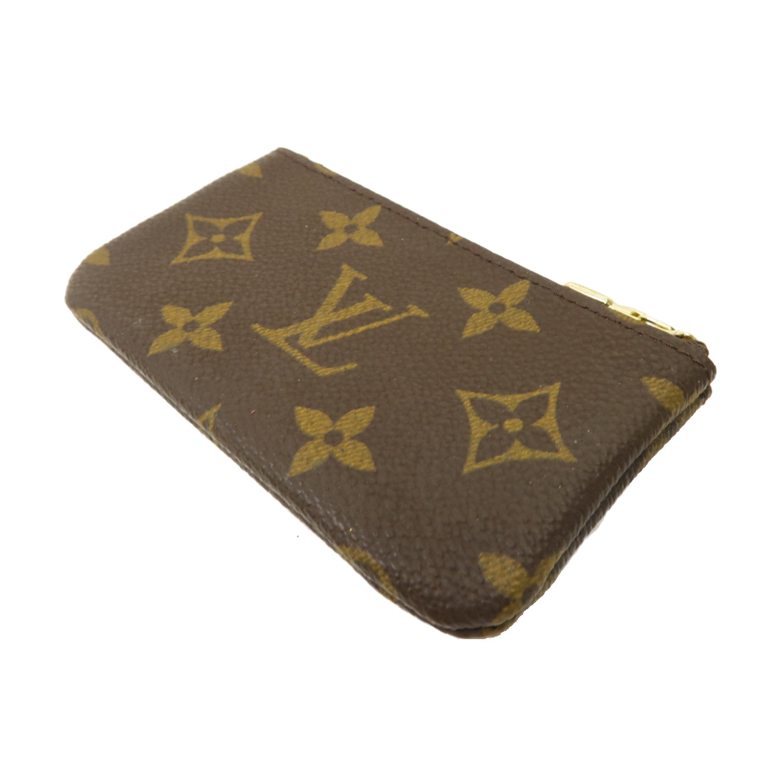LOUIS VUITTON Monogram Key Pouch金扣鑰匙零錢包啡色