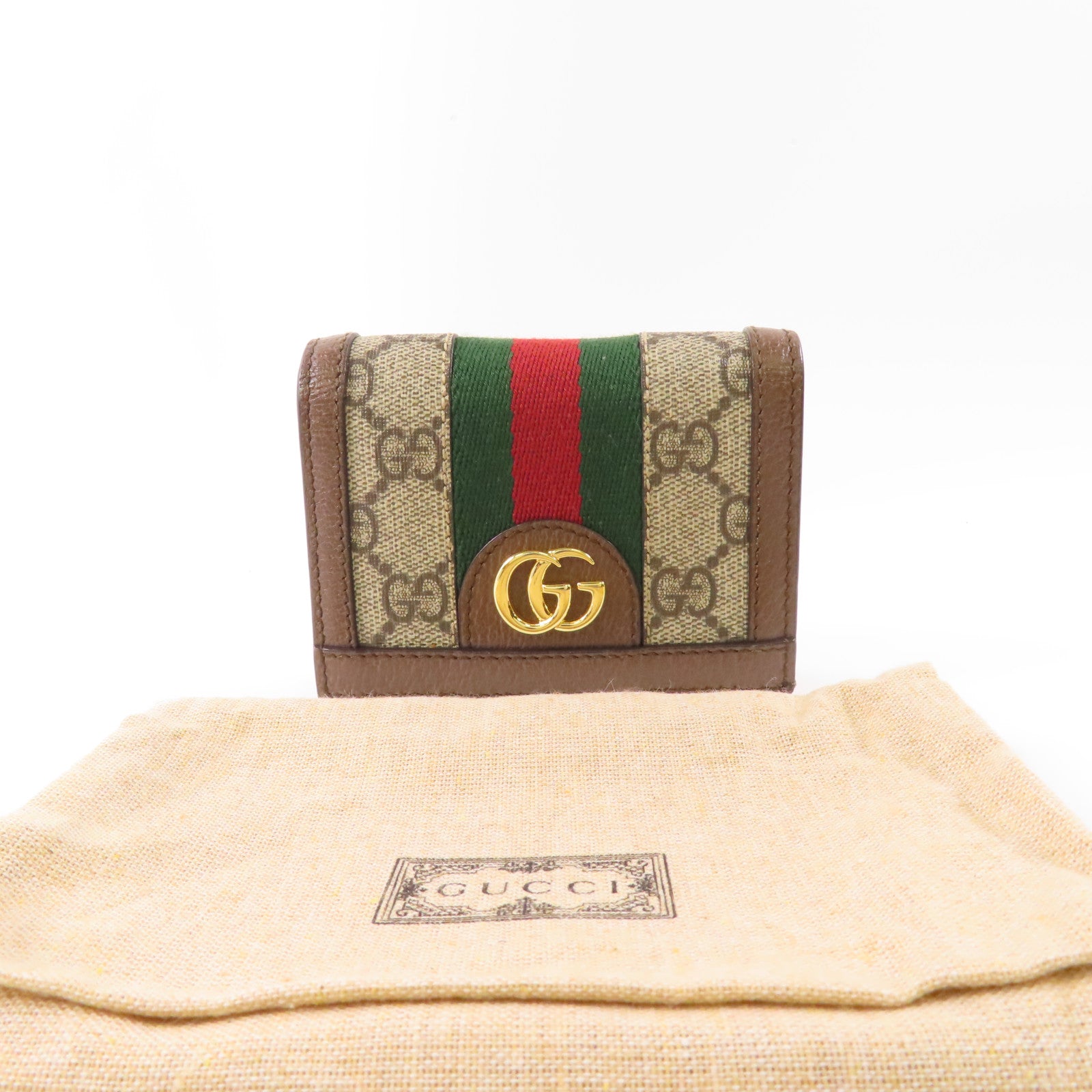 GUCCI 塗層帆布Ophidia GG Wallet金扣錢包
