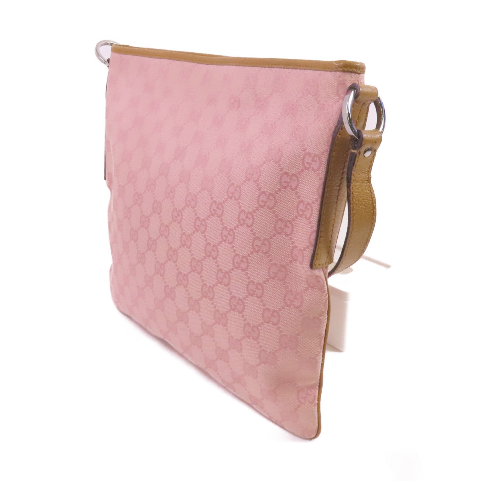 GUCCI 帆布Shoulder Bag銀扣肩背袋