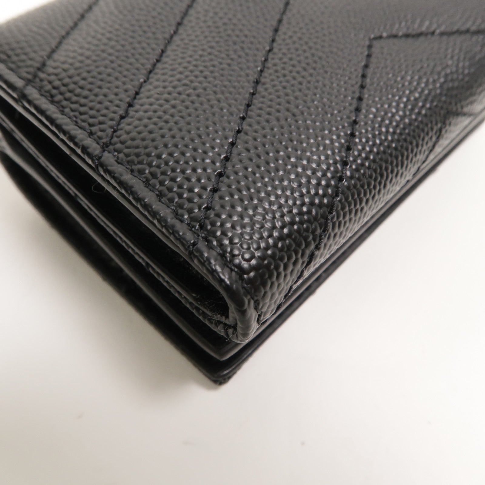 SAINT LAURENT 牛皮皮革Cassandre Matelasse Origami Tiny Wallet錢包