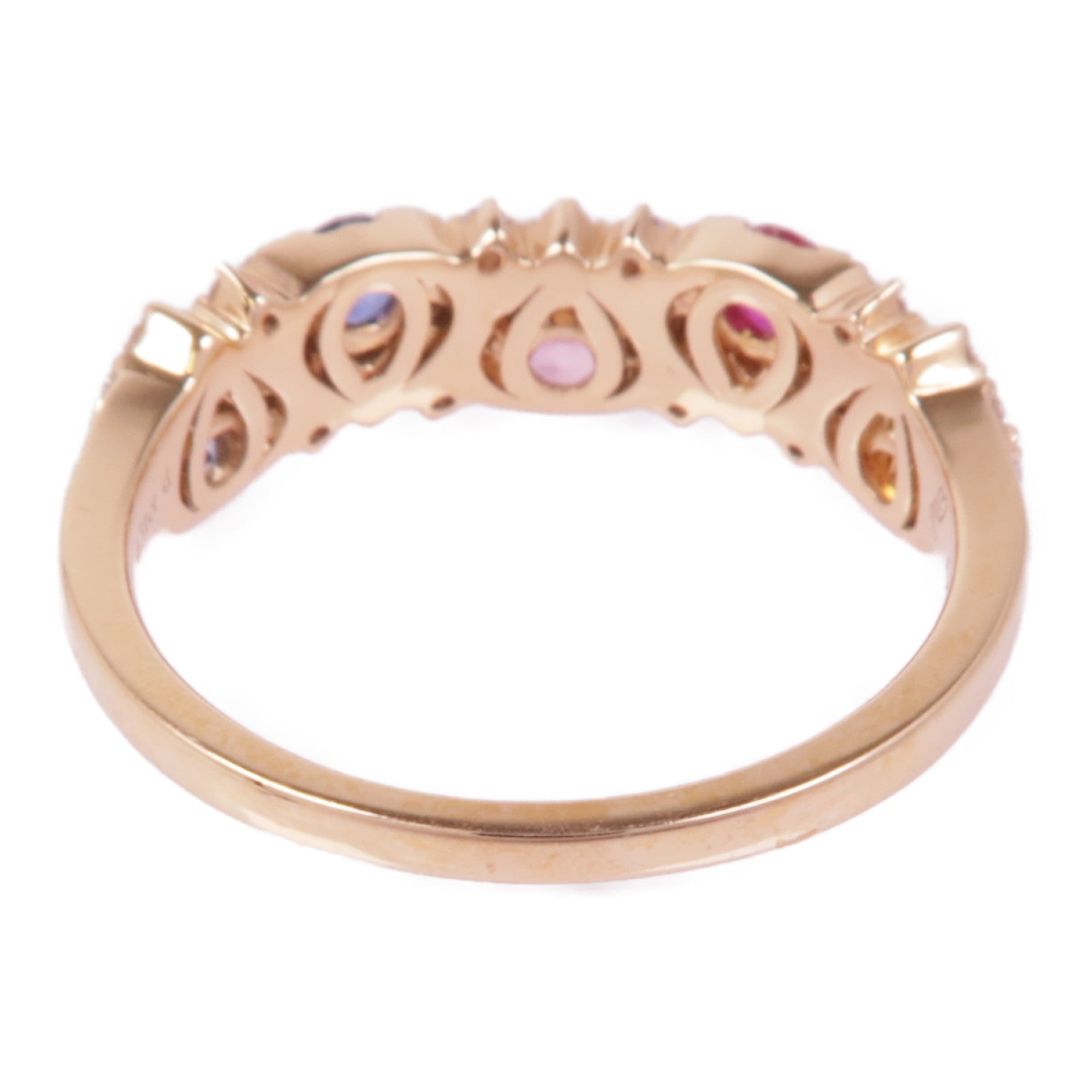 JEWELRY 【激減優惠】18K玫瑰金Sapphire/Ruby/Diamond Ring藍寶石/紅寶石/鑽石戒指US#6.75