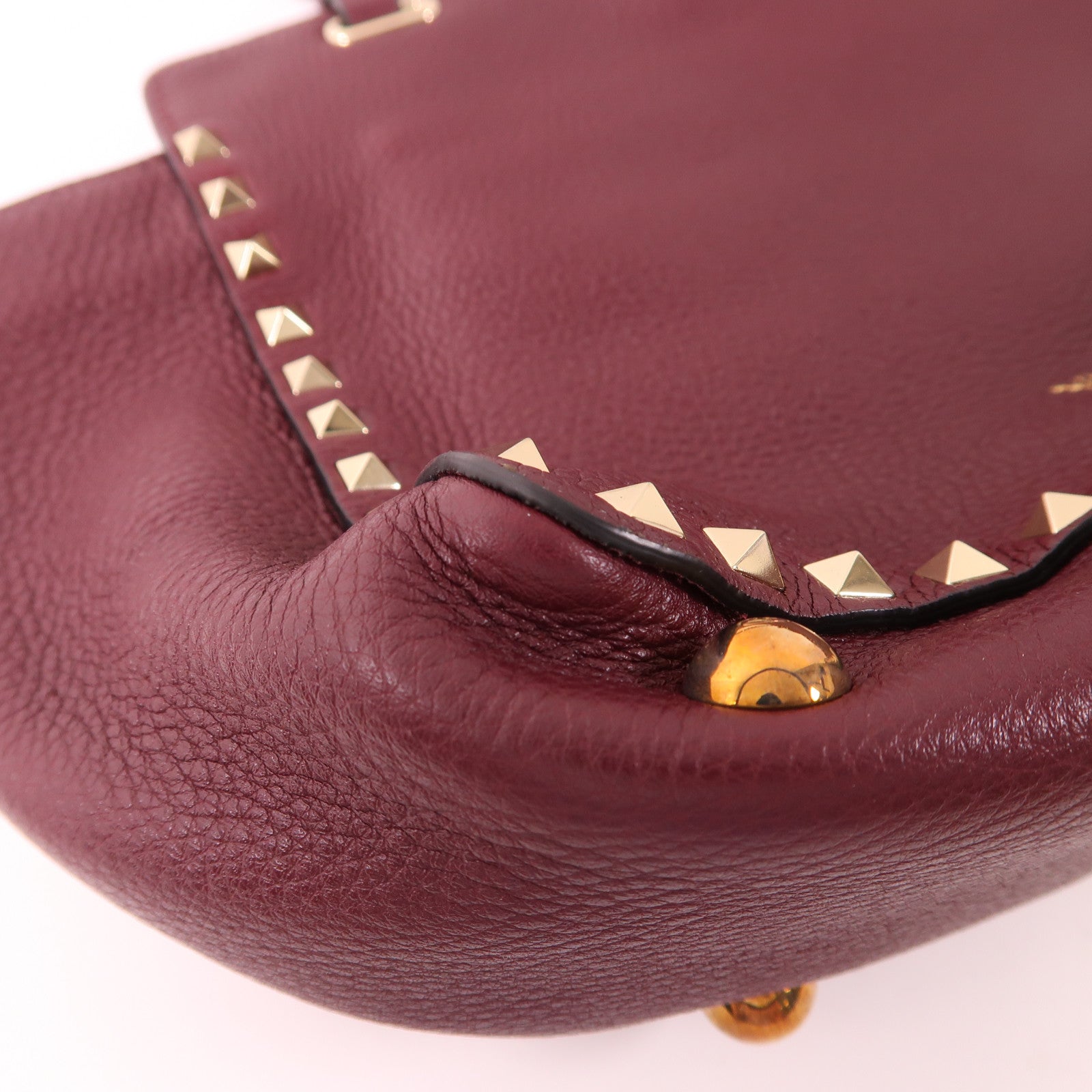 Valentino 牛皮皮革Shoulder Bag金扣手挽肩背兩用袋