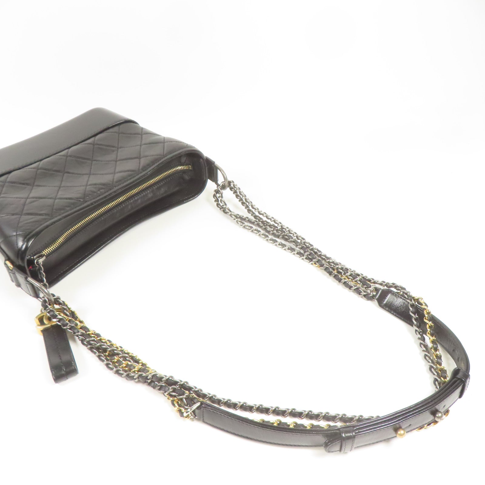 CHANEL 牛皮皮革Gabrielle鏈帶肩背袋