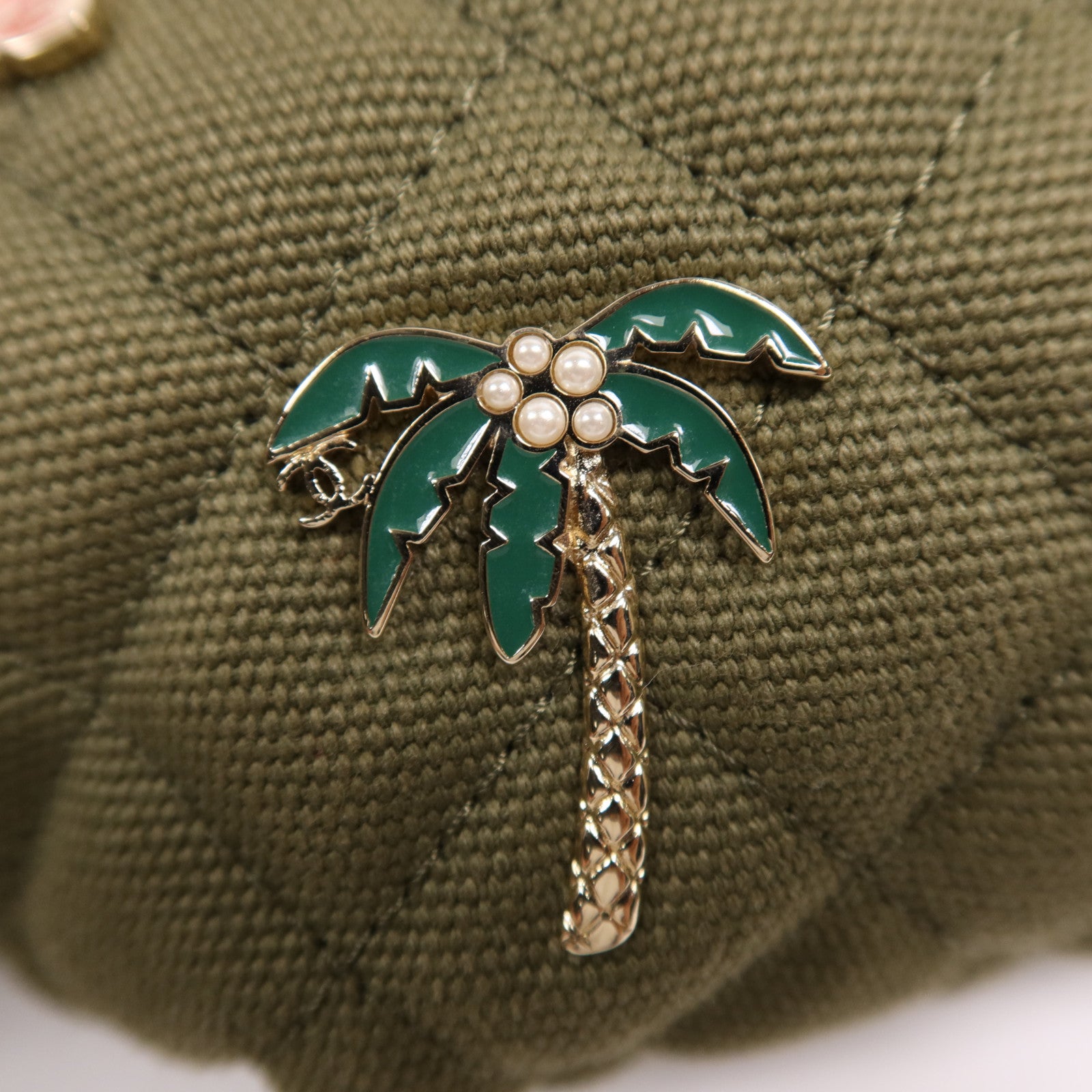 CHANEL 帆布Waist銀扣腰包