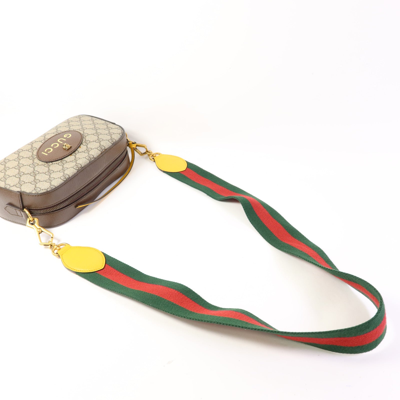 GUCCI 塗層帆布GG Supreme Messenger金扣肩背袋